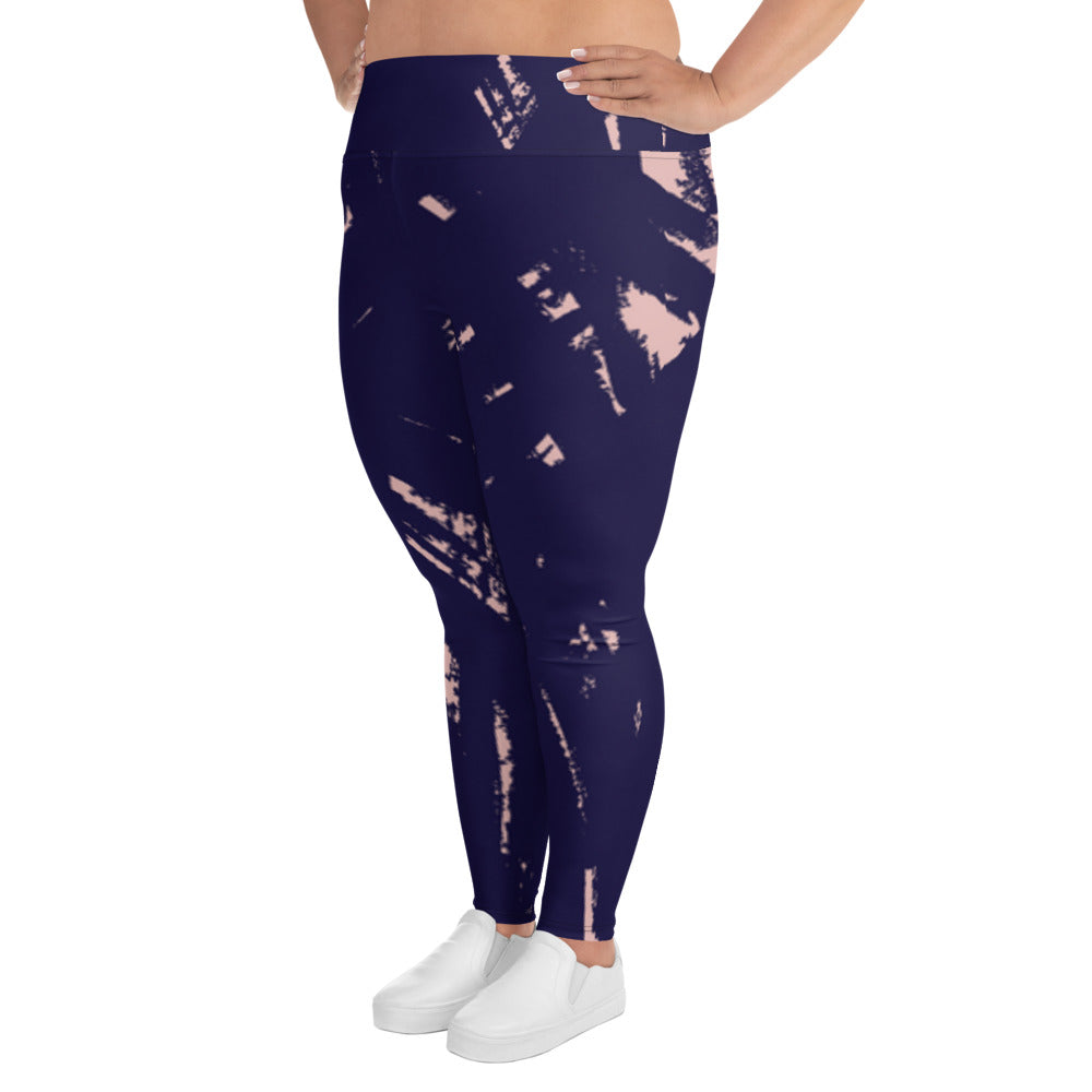 Indigo Print Plus Size Leggings