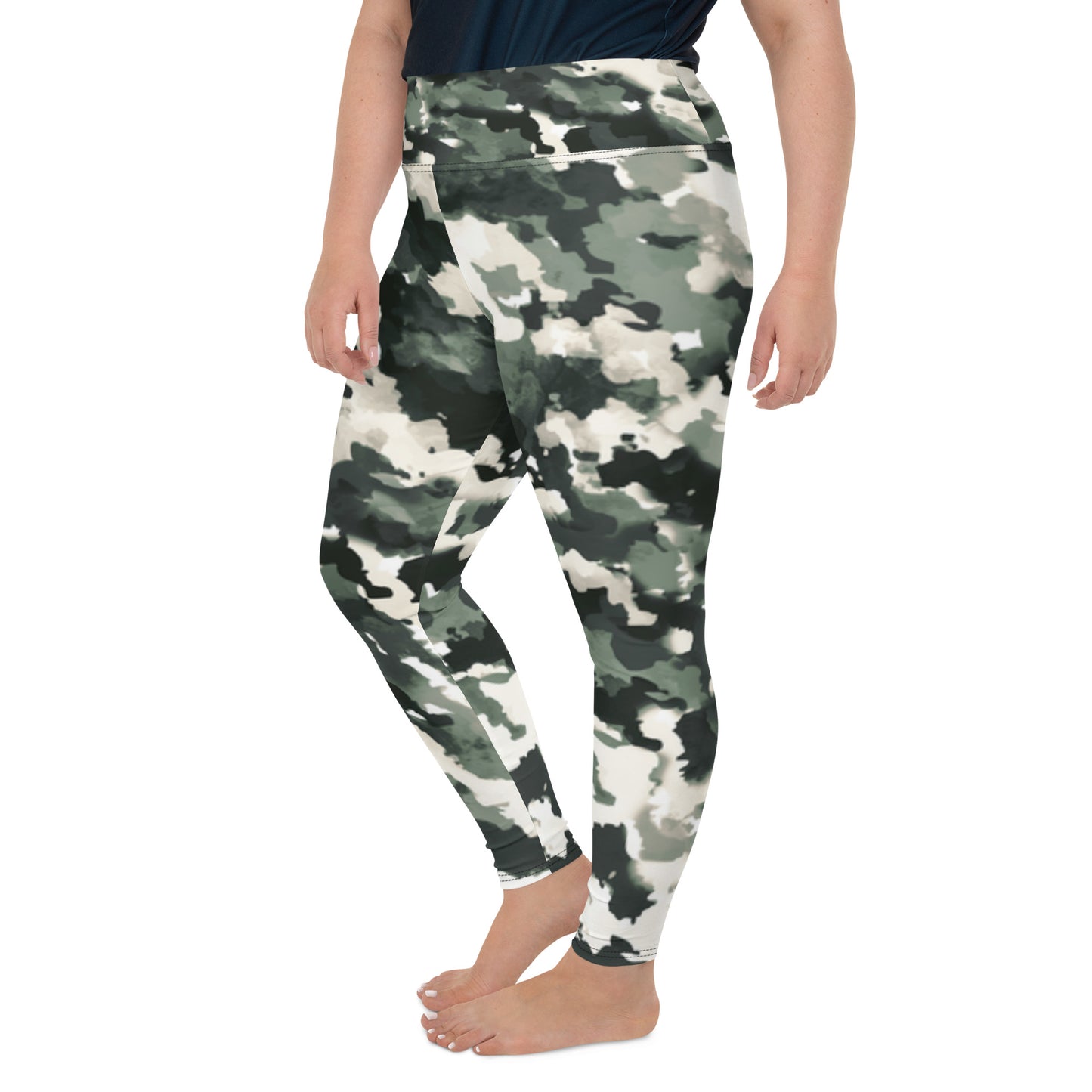 Army Print Plus Size Leggings