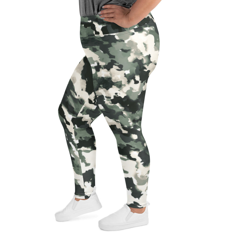 Army Print Plus Size Leggings