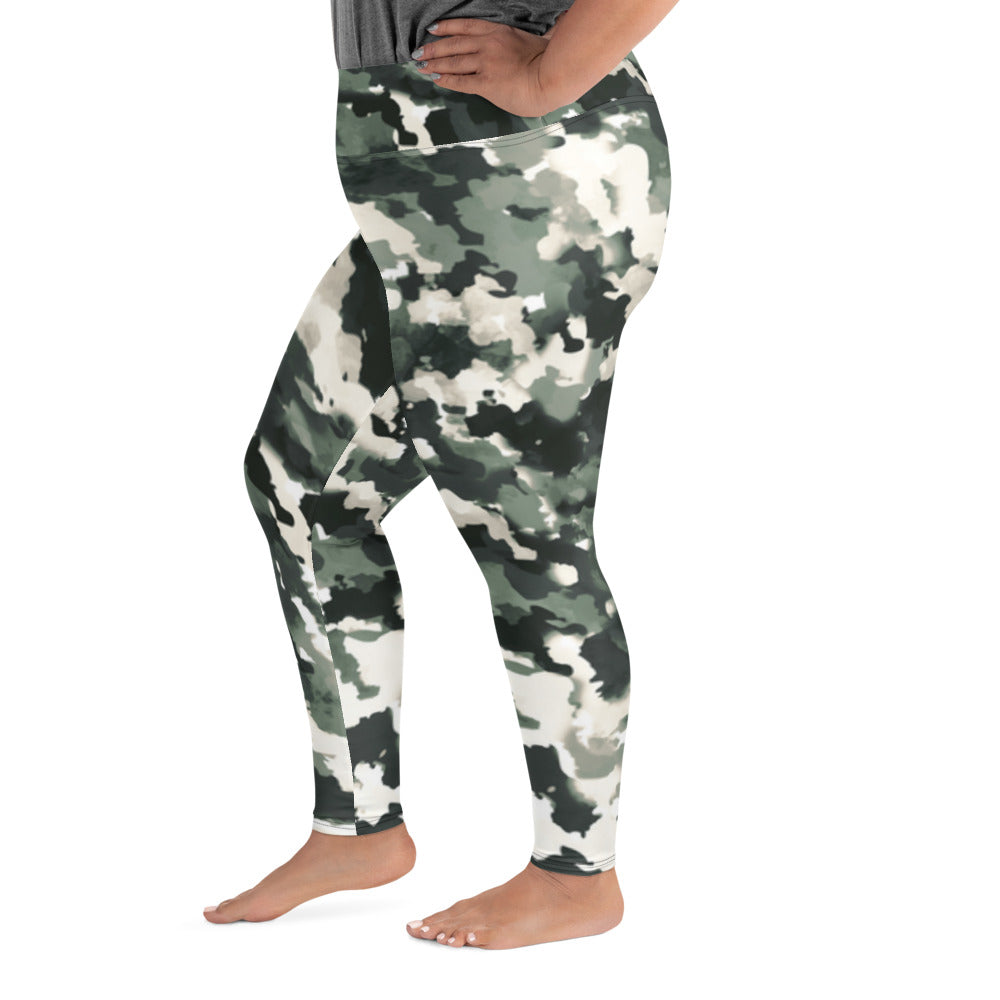 Army Print Plus Size Leggings