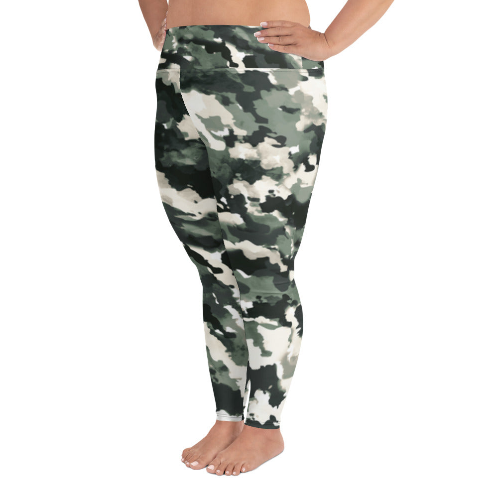 Army Print Plus Size Leggings