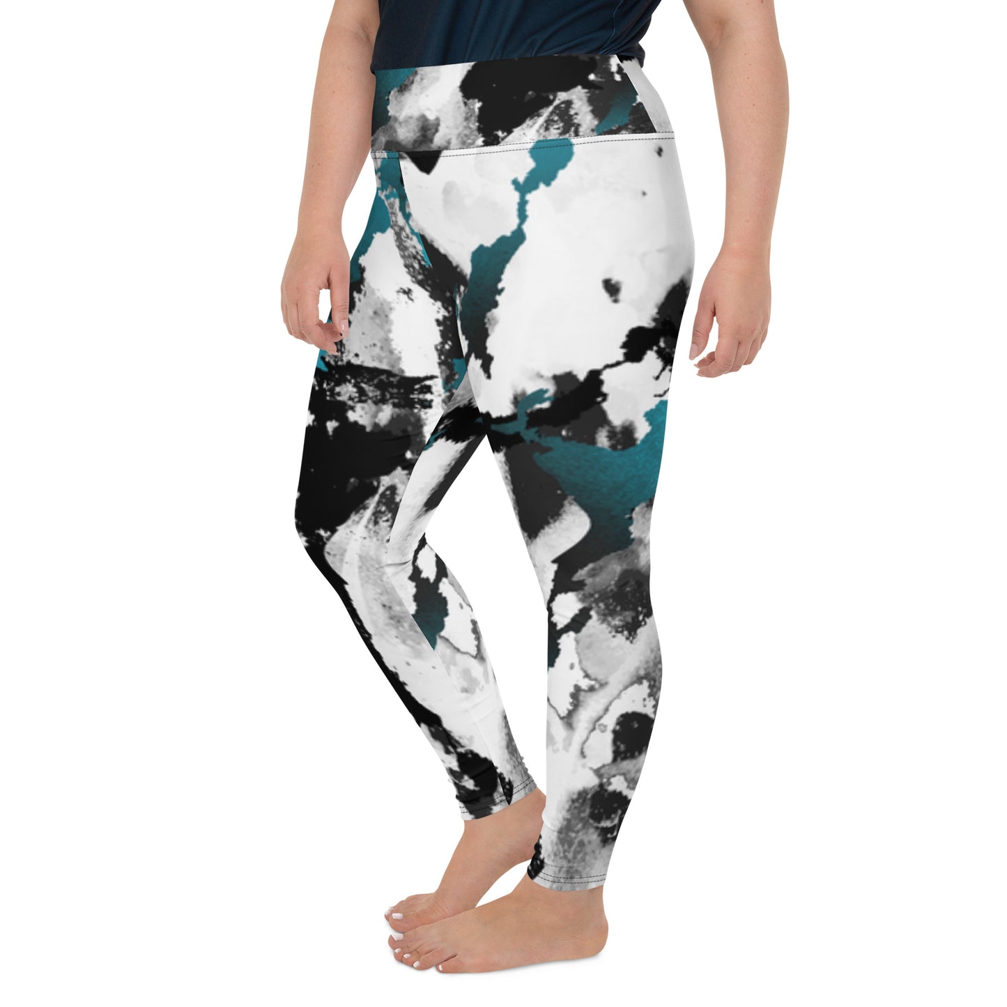 Sea Tie Dye Plus Size Leggings