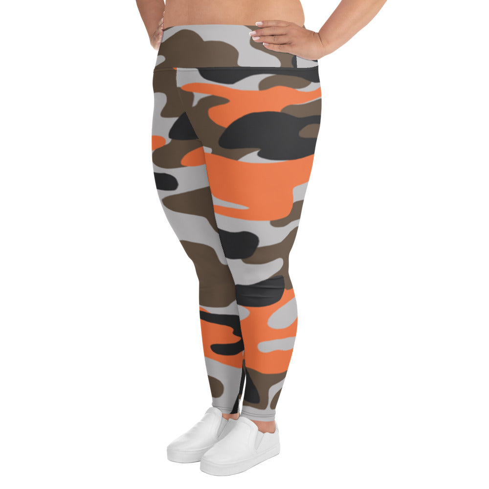 Red Army Print Plus Size Leggings