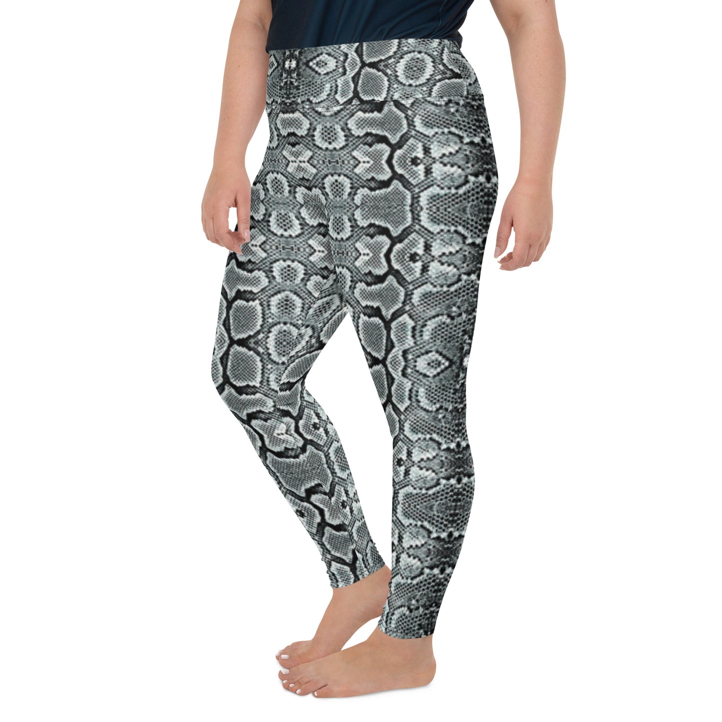 Snake Print Plus Size Leggings