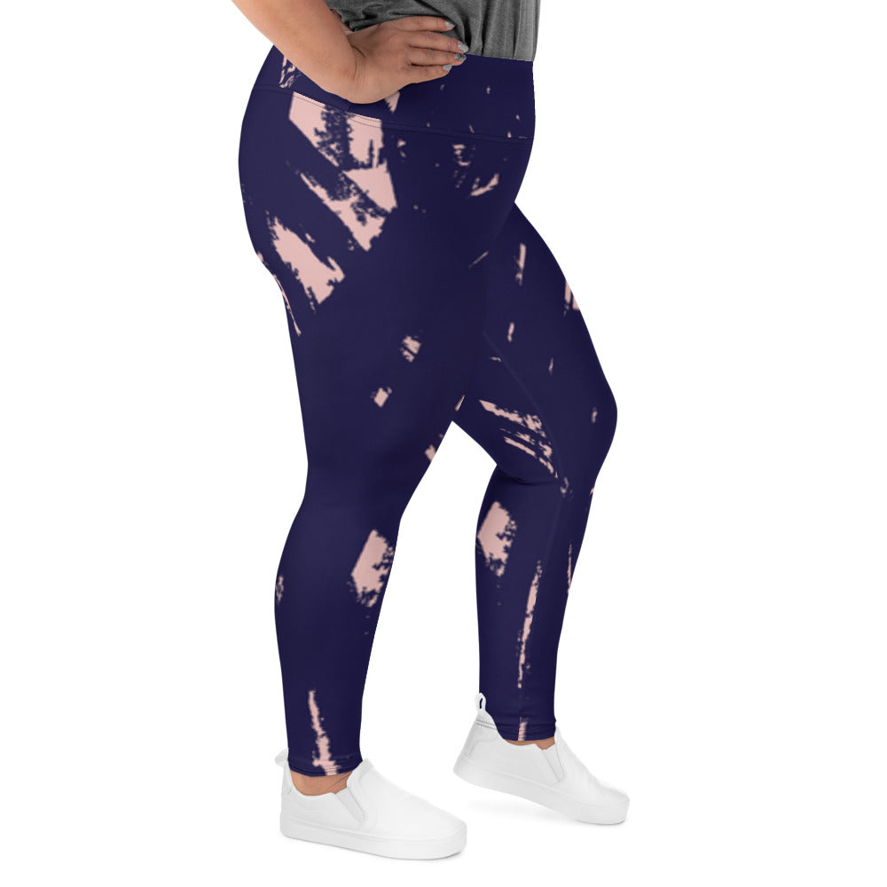 Indigo Print Plus Size Leggings