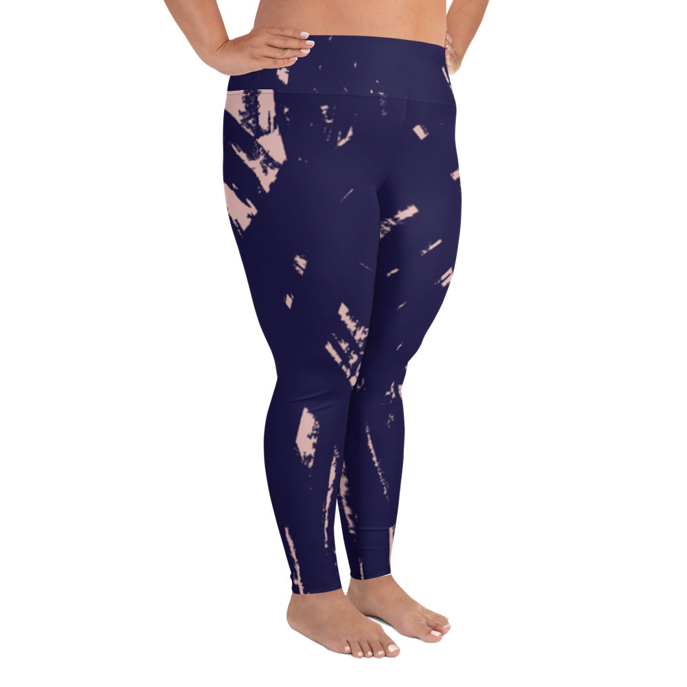 Indigo Print Plus Size Leggings