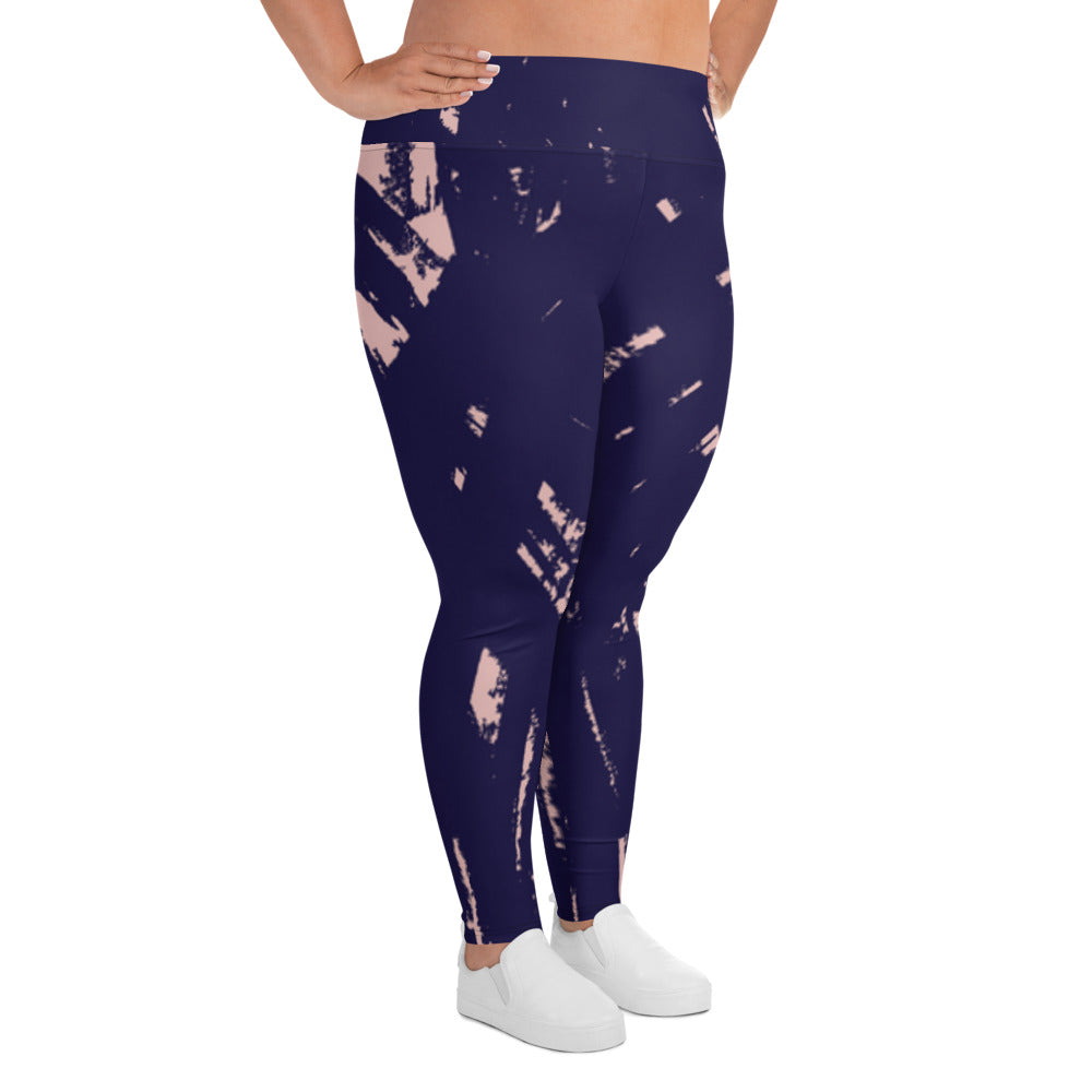 Indigo Print Plus Size Leggings