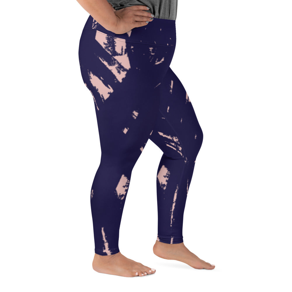 Indigo Print Plus Size Leggings