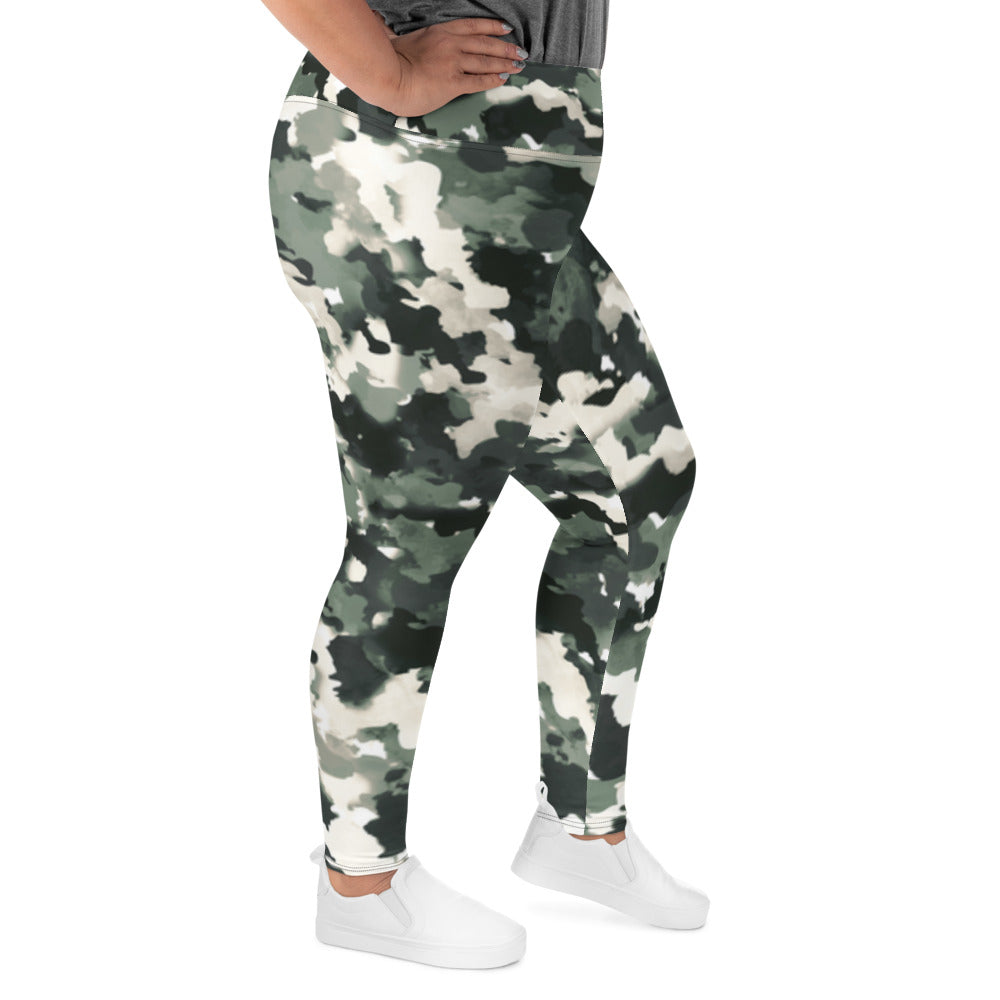 Army Print Plus Size Leggings