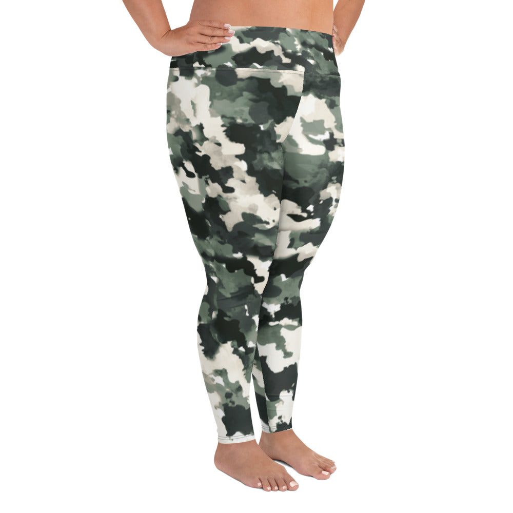 Army Print Plus Size Leggings