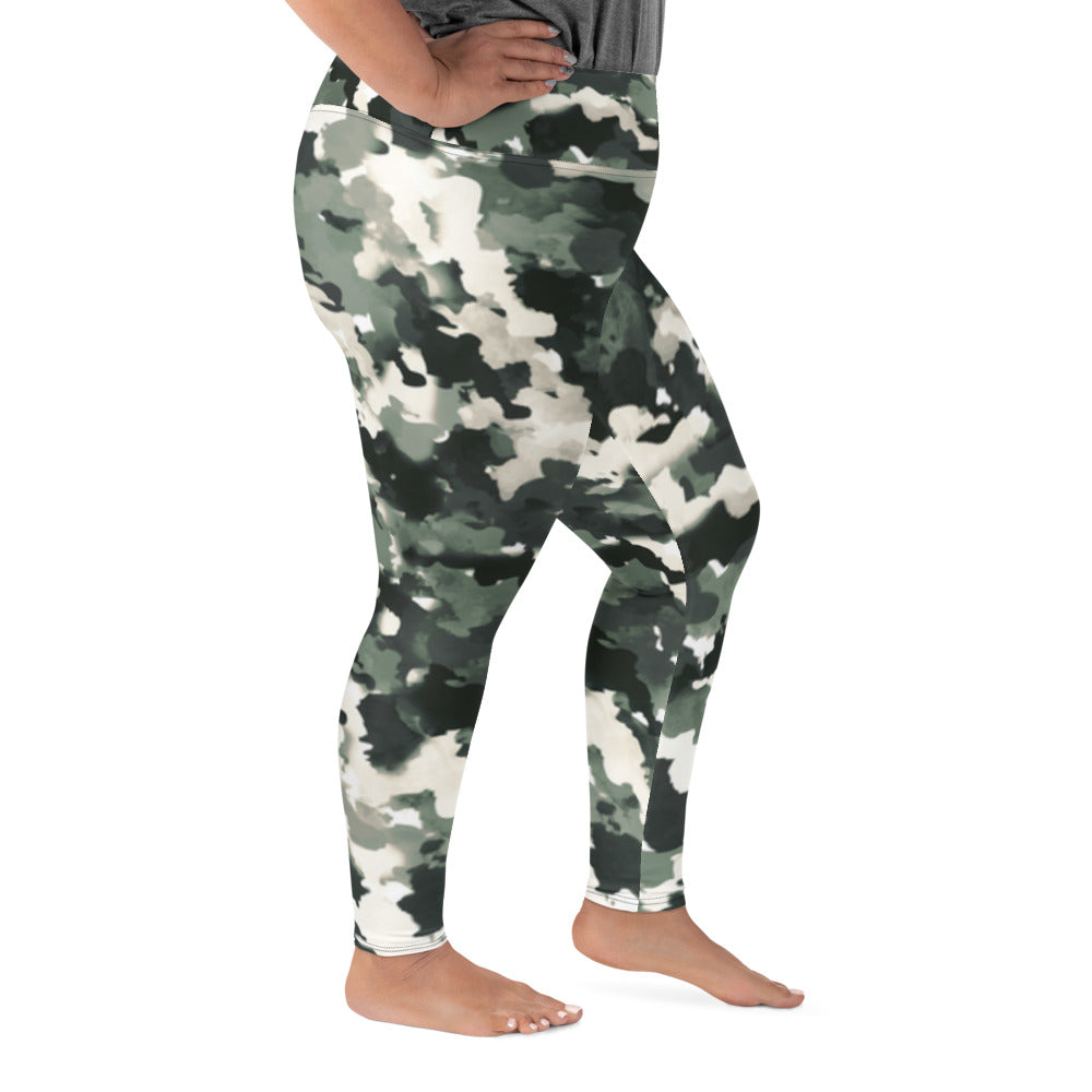 Army Print Plus Size Leggings