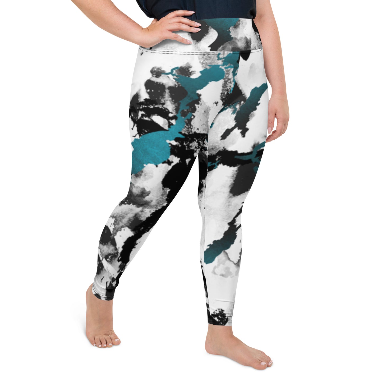 Sea Tie Dye Plus Size Leggings