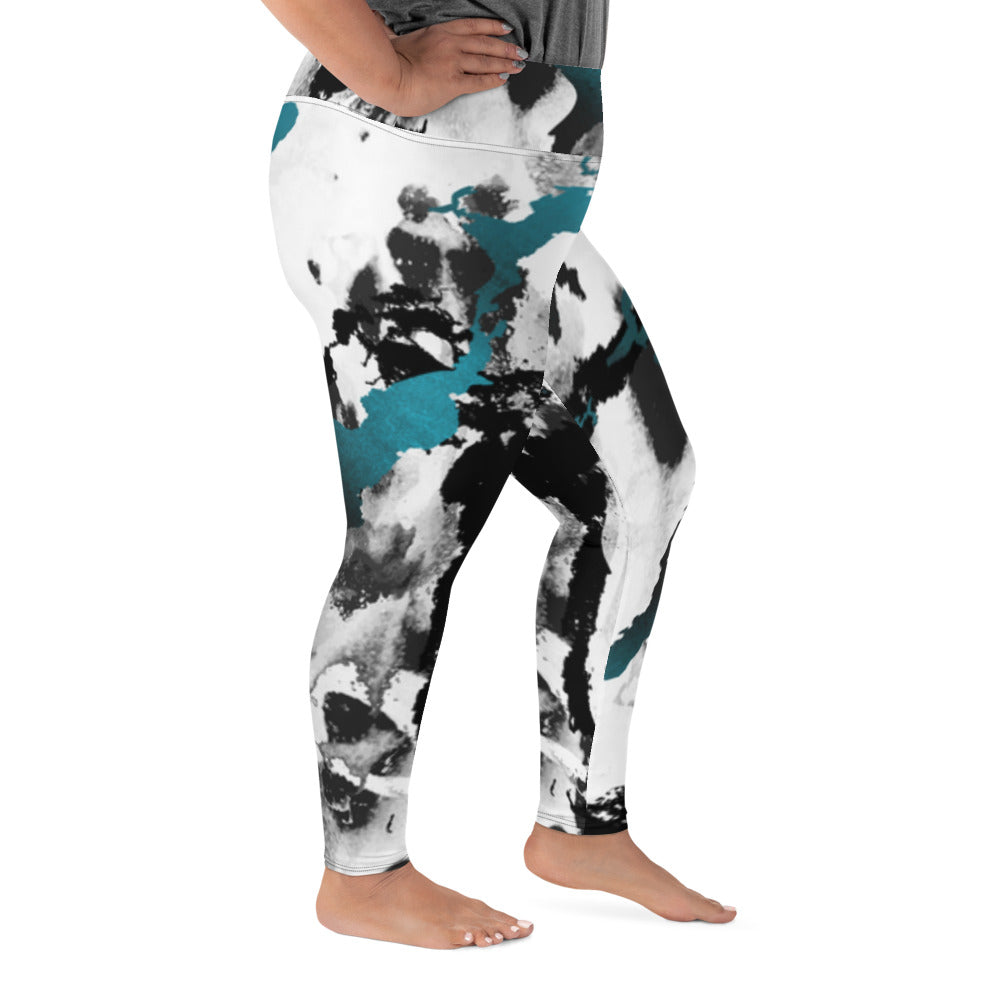 Sea Tie Dye Plus Size Leggings