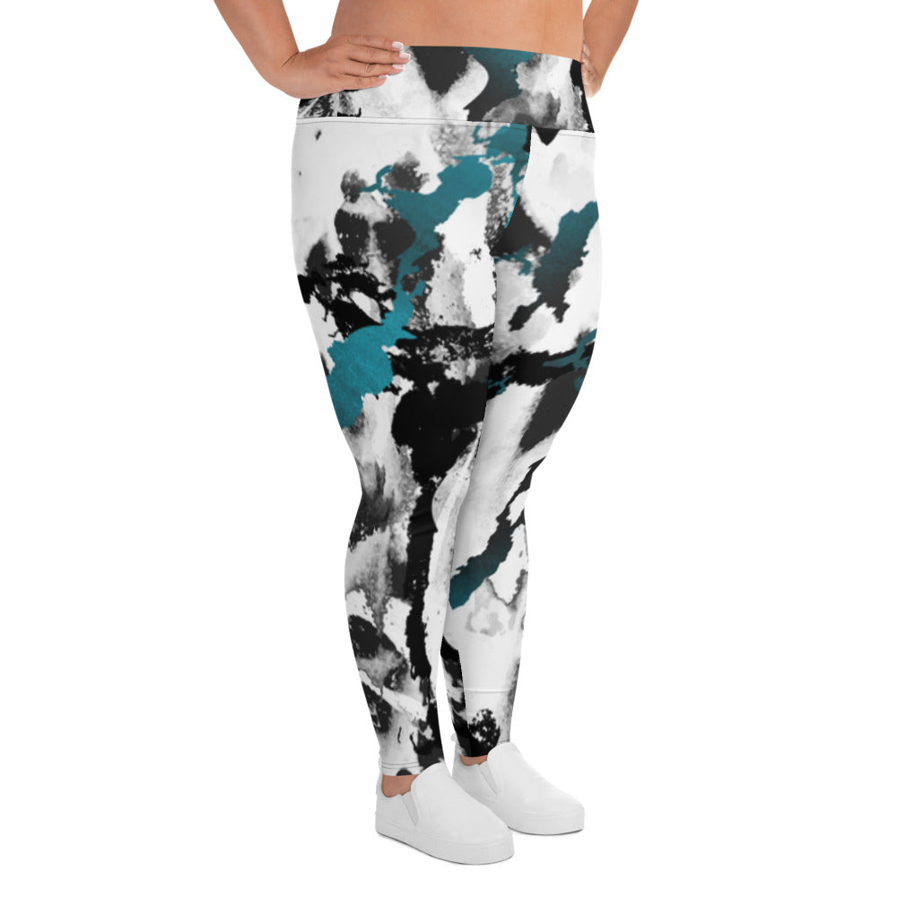 Sea Tie Dye Plus Size Leggings