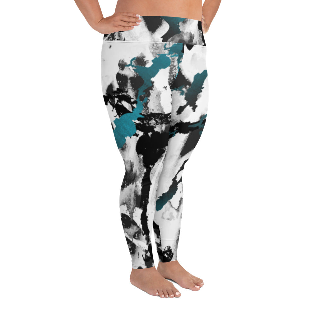 Sea Tie Dye Plus Size Leggings