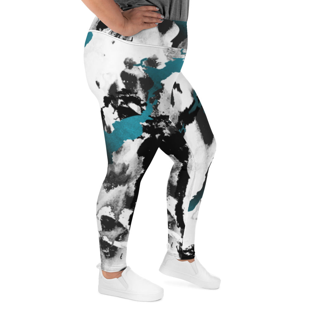 Sea Tie Dye Plus Size Leggings