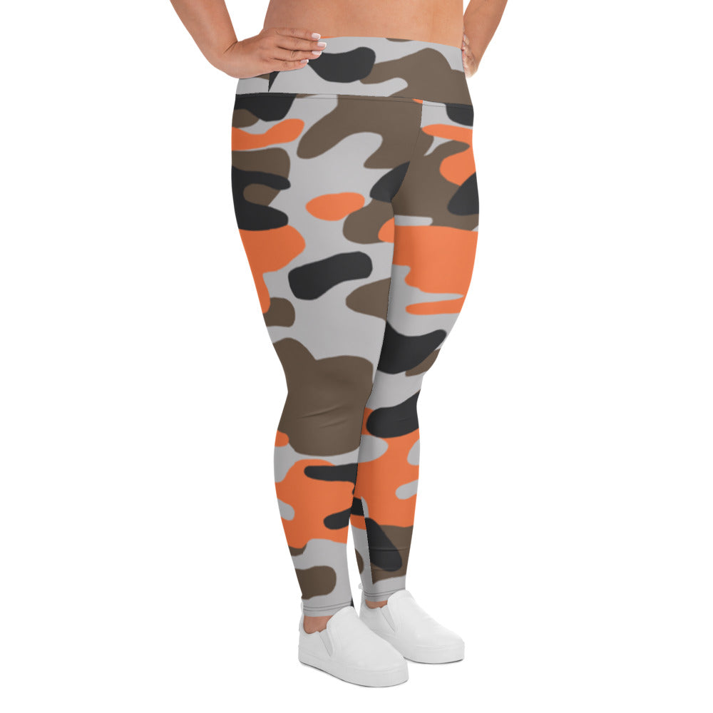 Red Army Print Plus Size Leggings