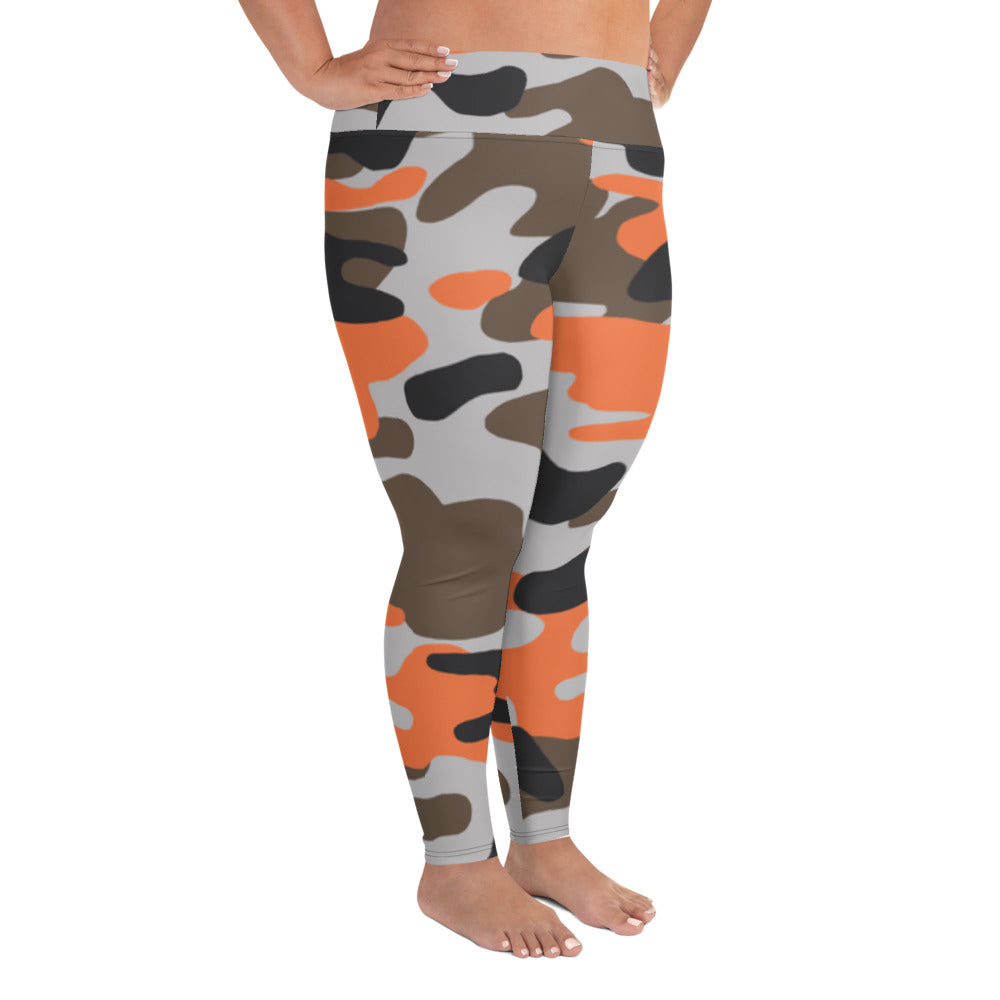 Red Army Print Plus Size Leggings