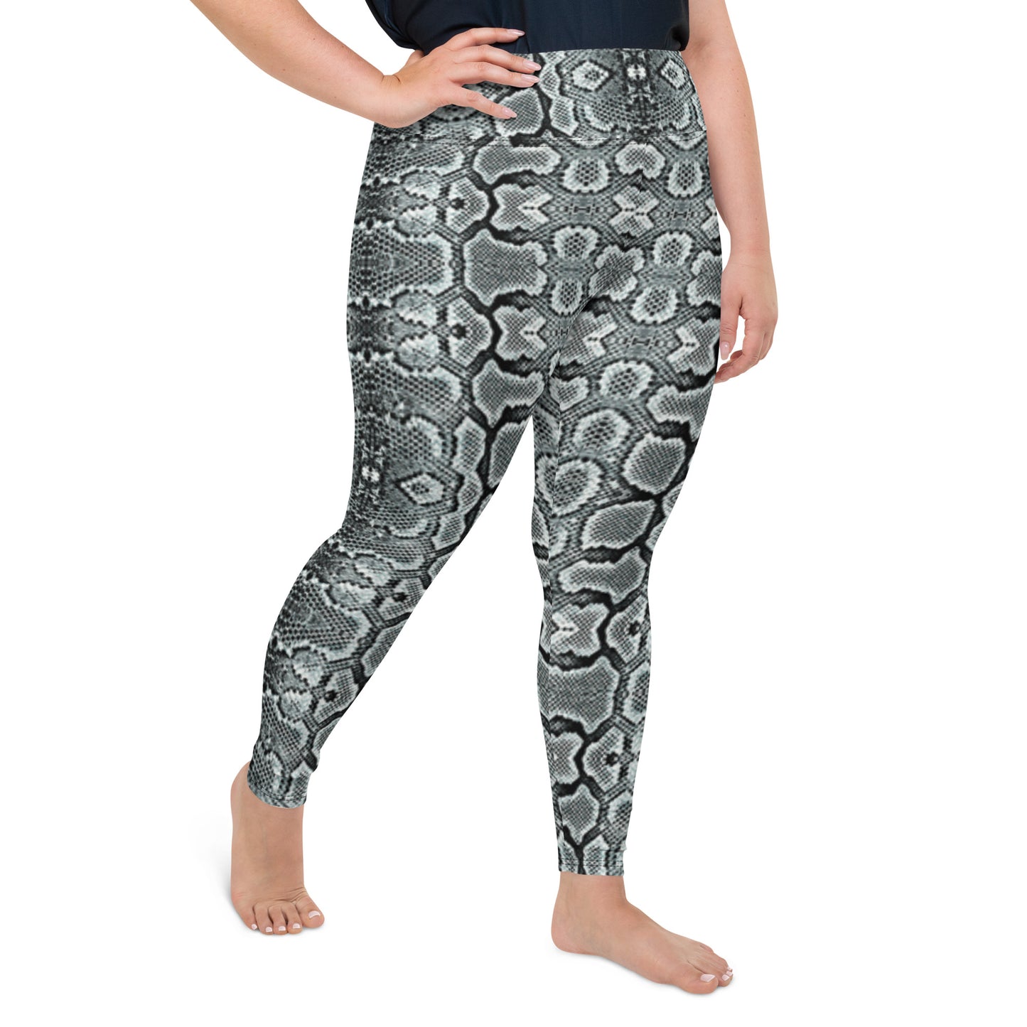 Snake Print Plus Size Leggings