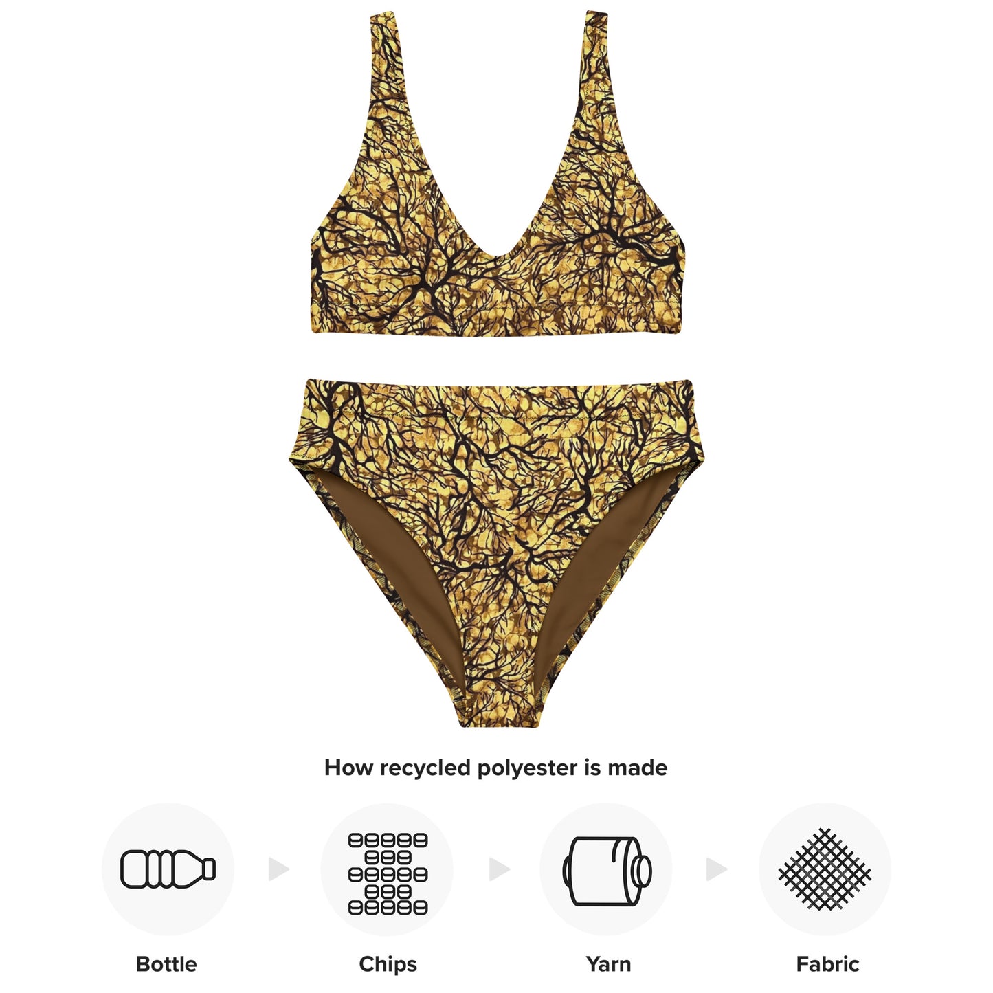 Trees Adire High-Waisted Bikini