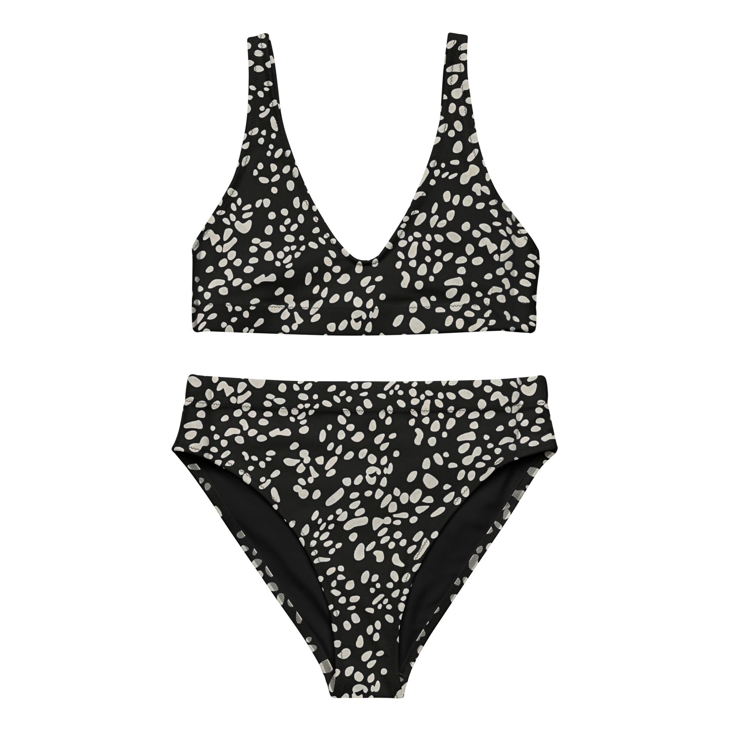 White Dots High-Waisted Bikini