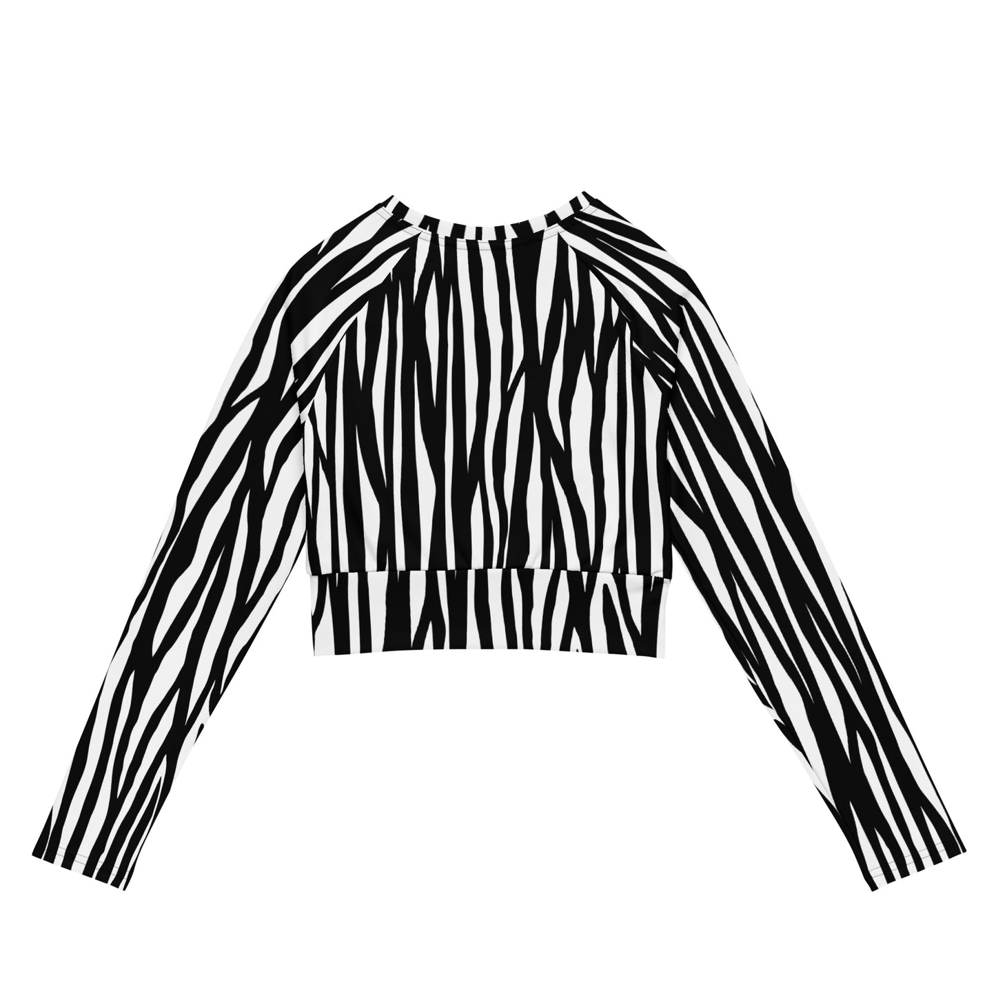 Zebra Long-sleeve Crop Top