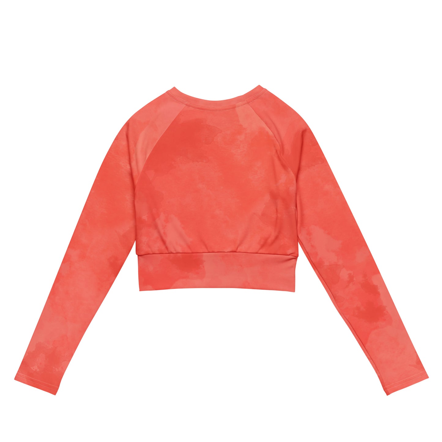 Coral Long Sleeve Crop Top