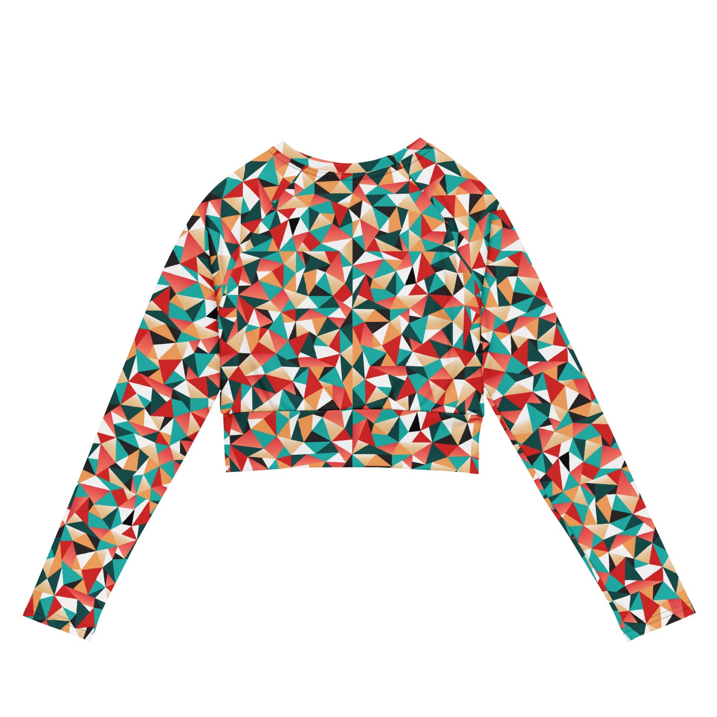 Kaleidoscopic Long-Sleeve Crop Top