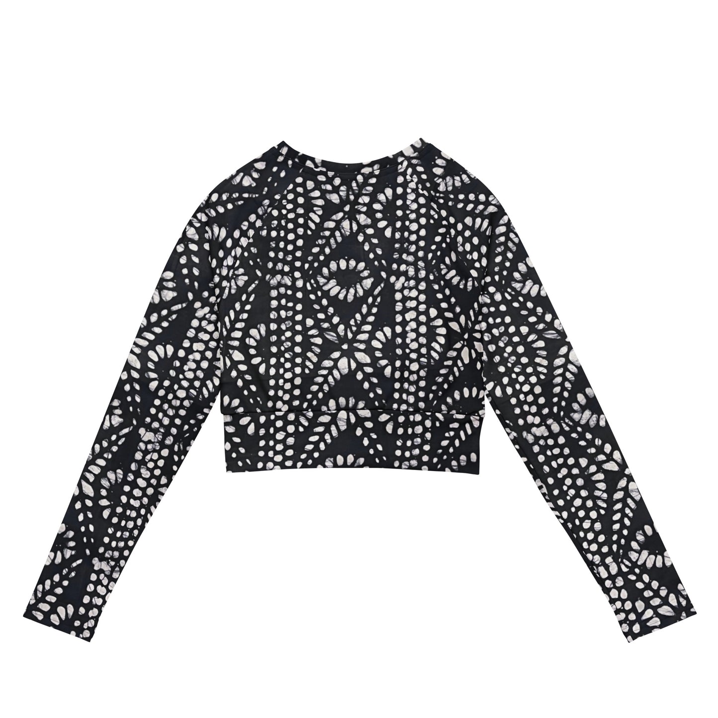 Aztec Long-Sleeve Crop Top