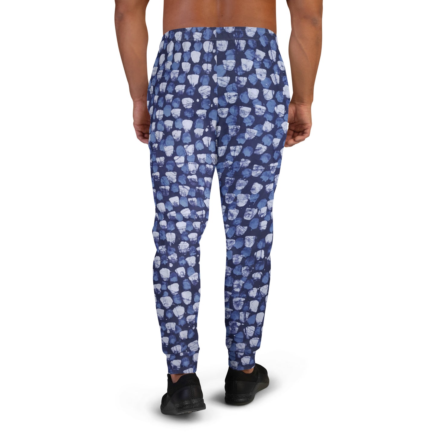 Blue Dotted Adire Men's Joggers