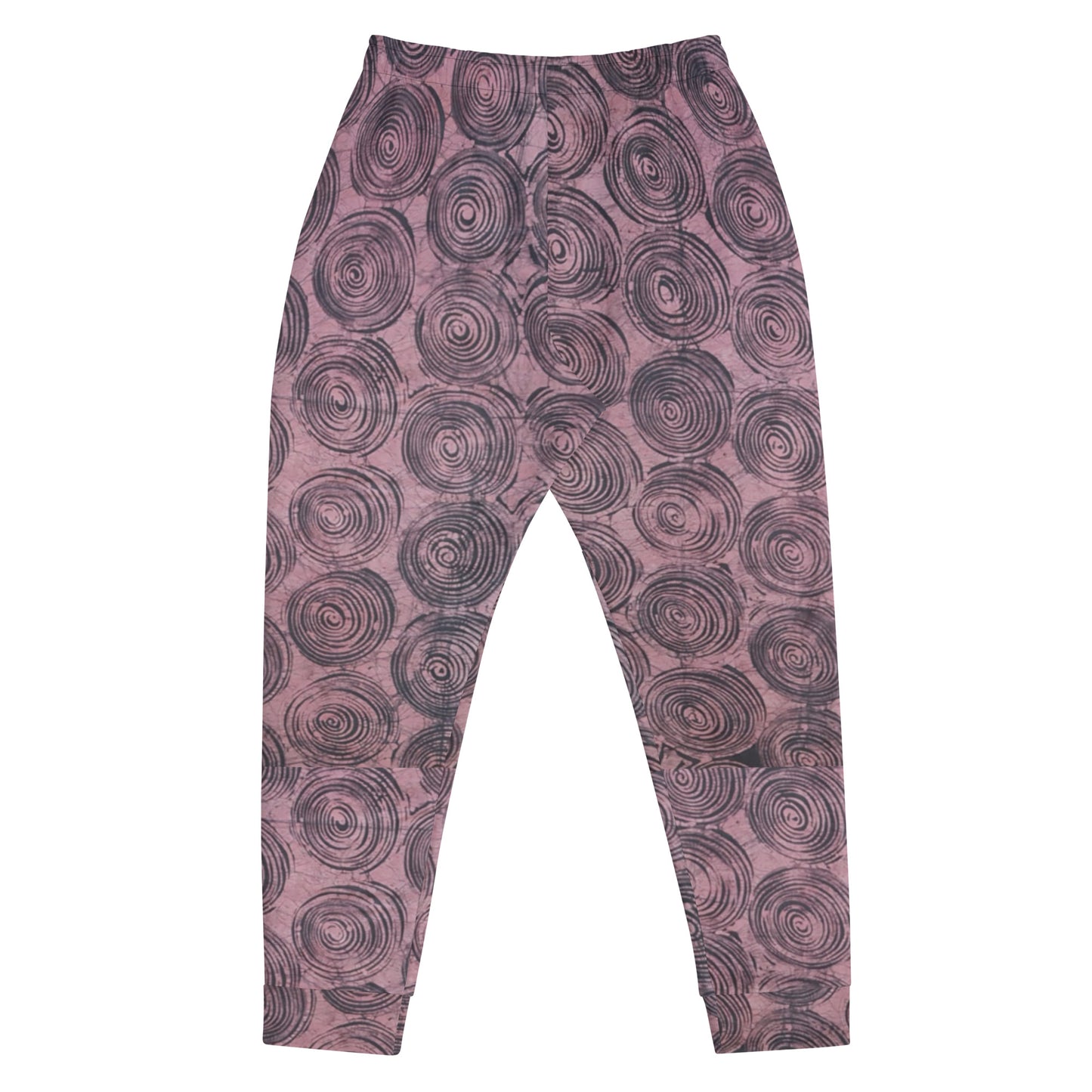 Pink And Black Swirl Adire Men's Joggers