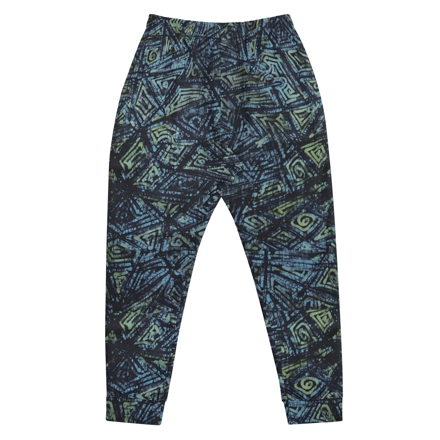 Indigo Green Turquoise Adire Men's Joggers