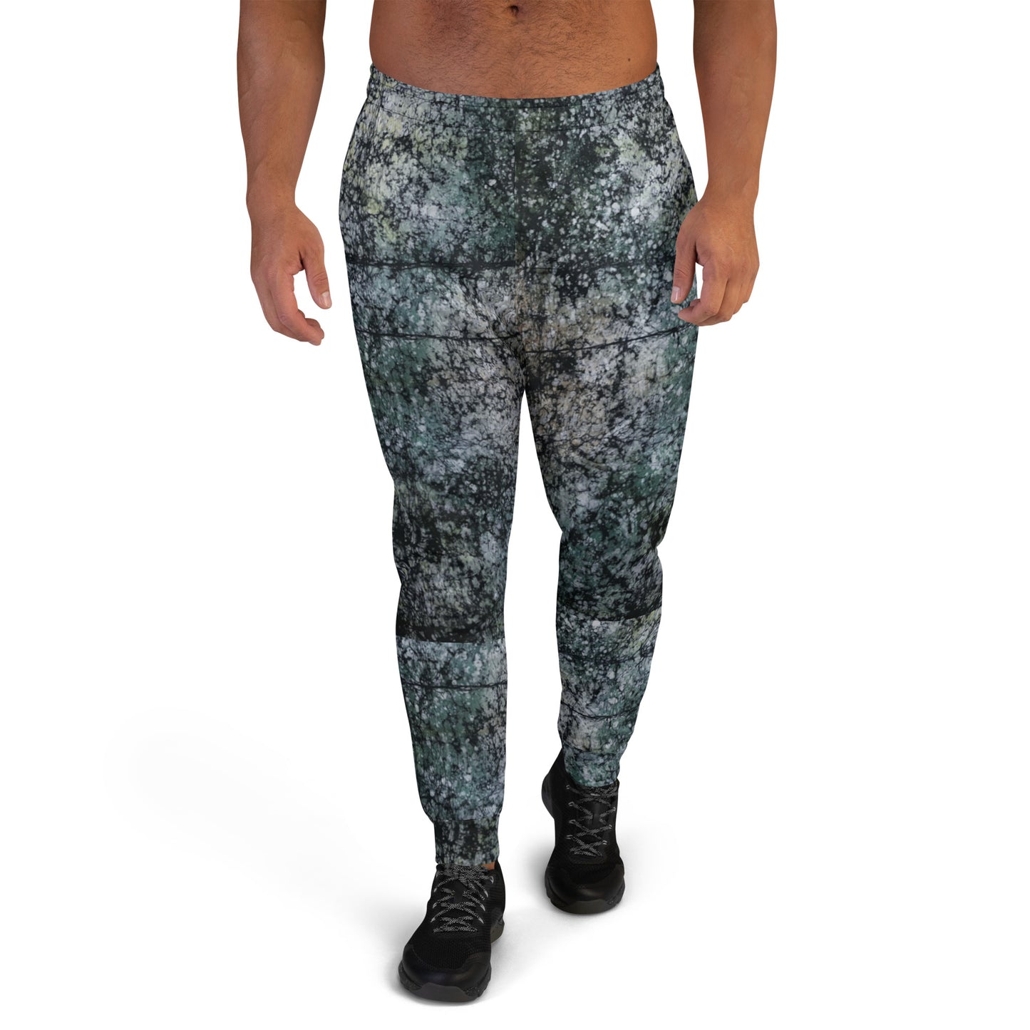 Dark Green Adire Men's Joggers