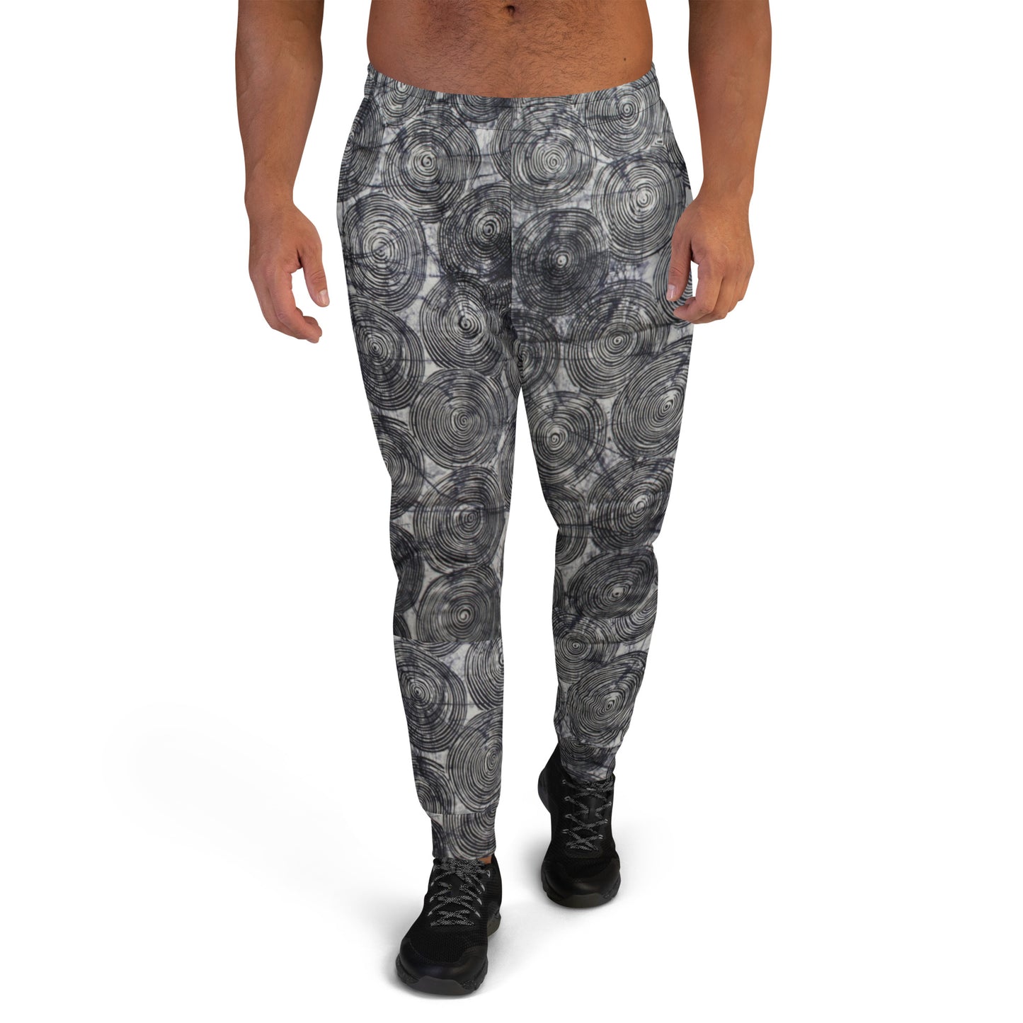 Black Swirls Adire Men's Joggers