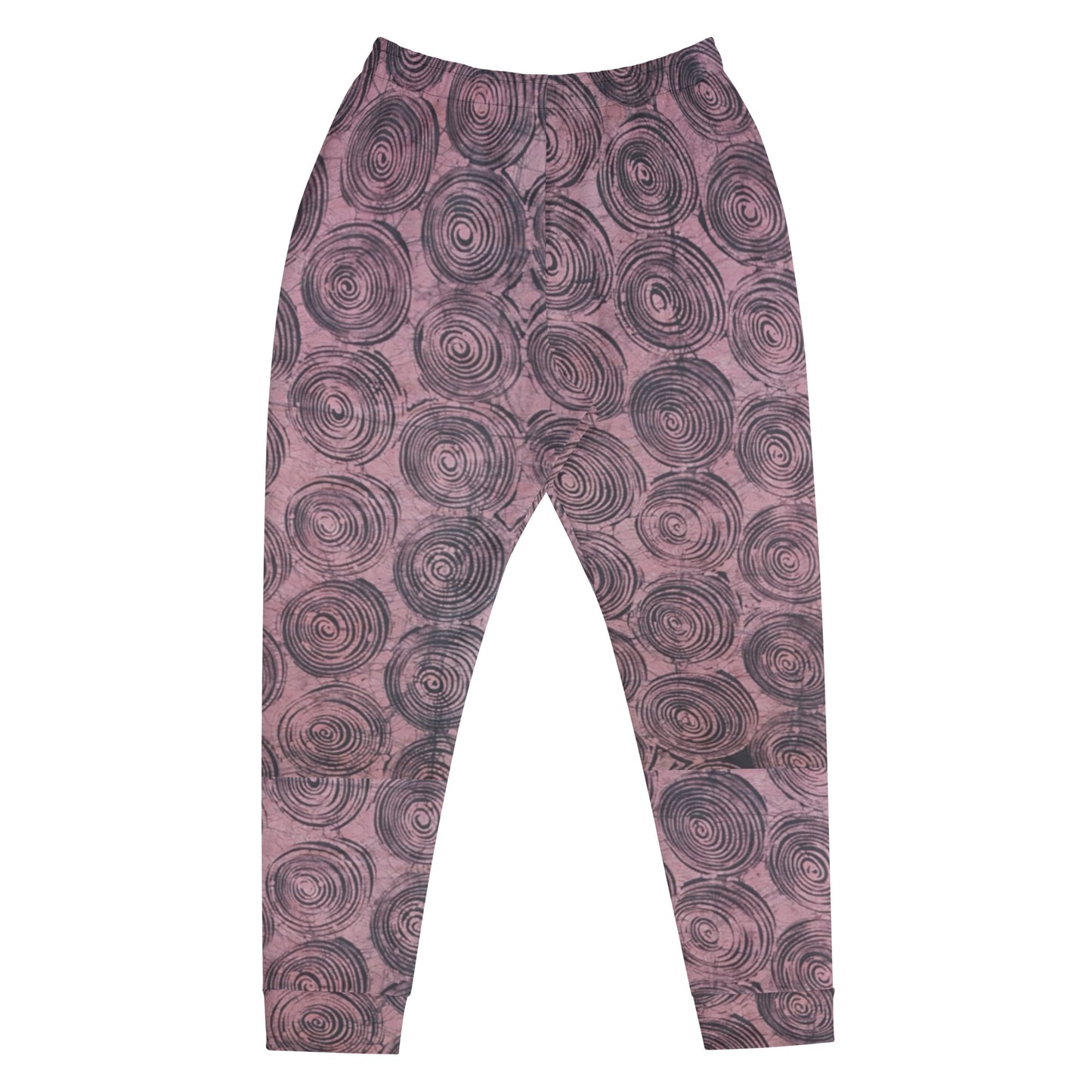 Pink And Black Swirl Adire Men's Joggers