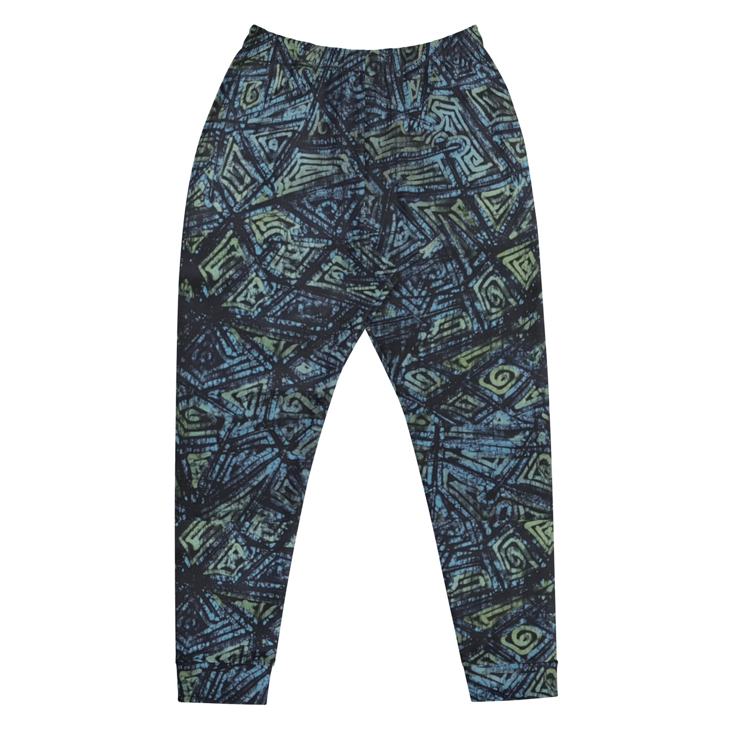 Indigo Green Turquoise Adire Men's Joggers