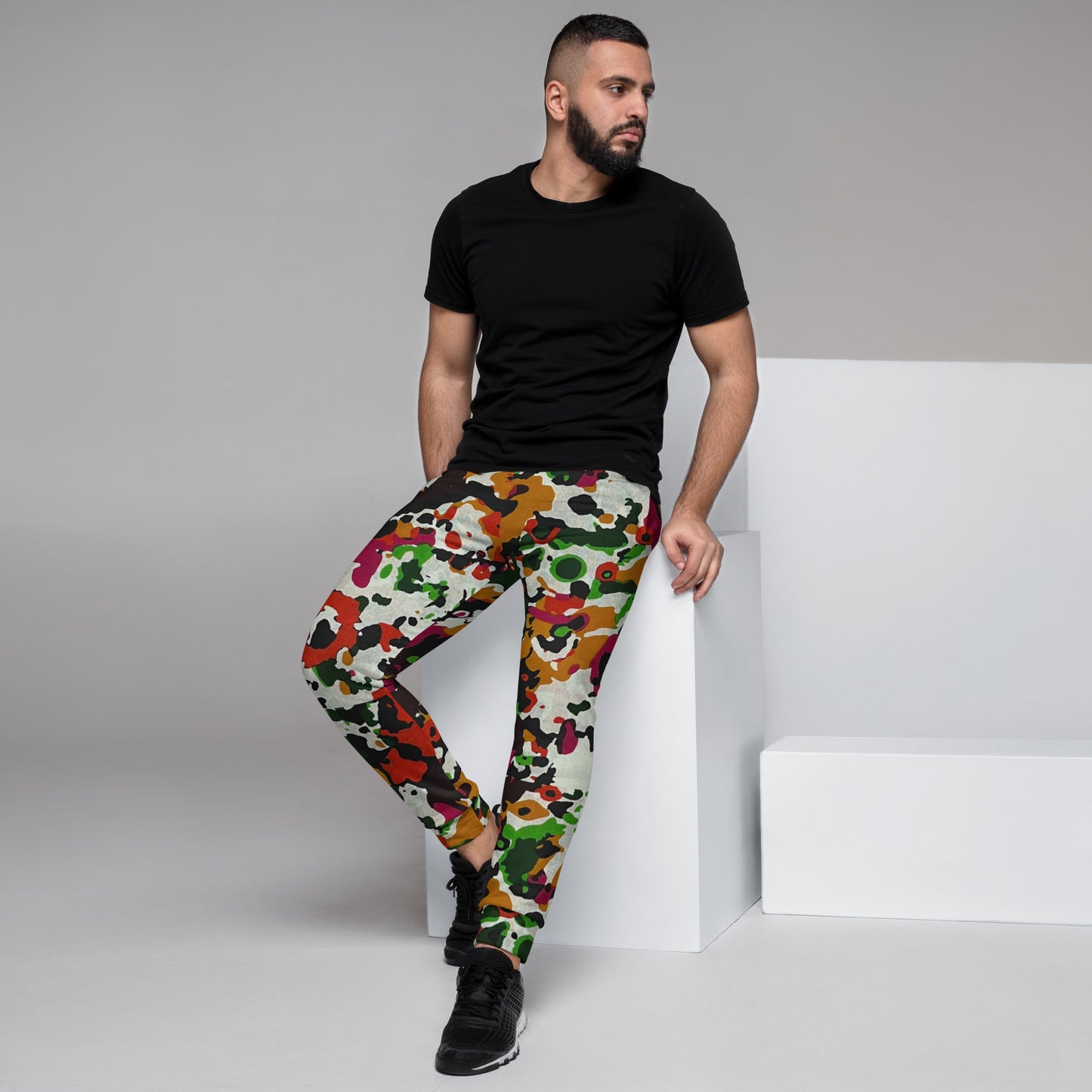 Multicolour Paint Ankara Men's Joggers