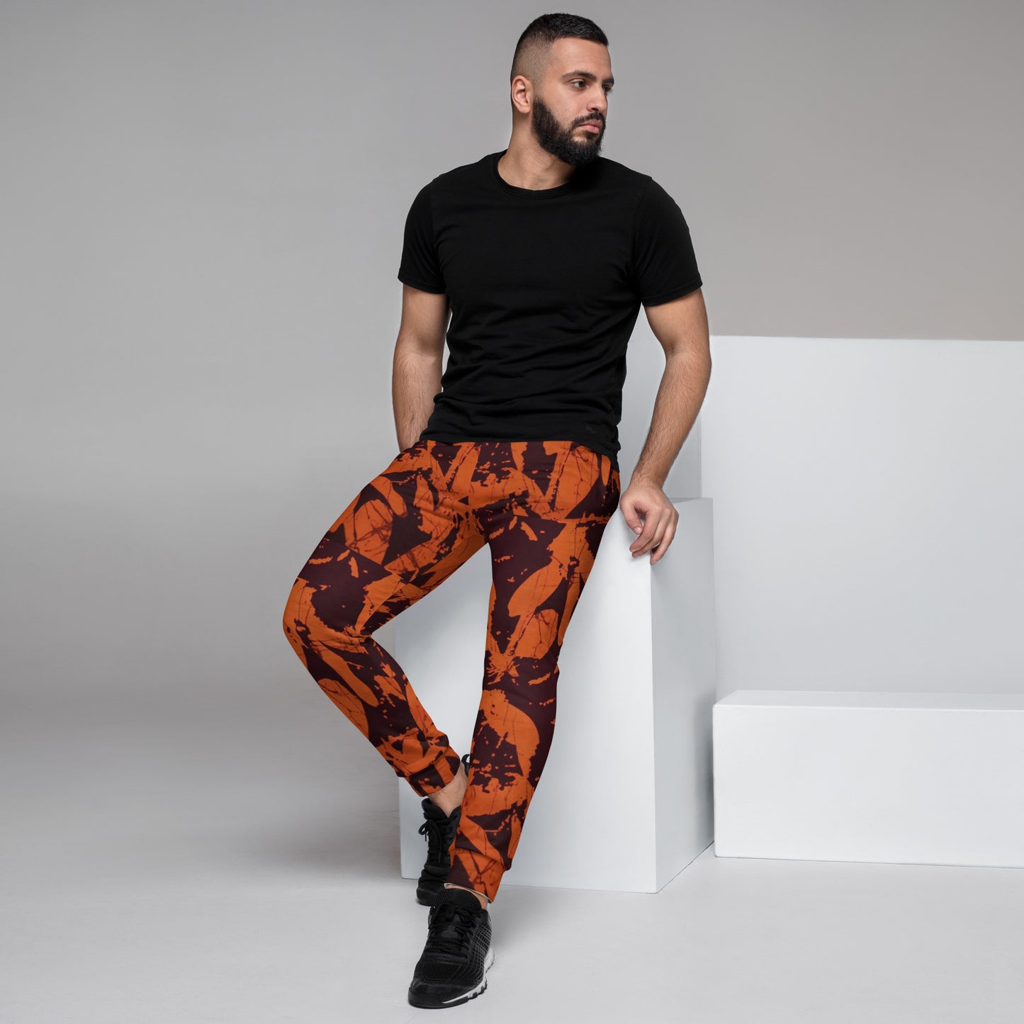 Orange Adire Men's Joggers