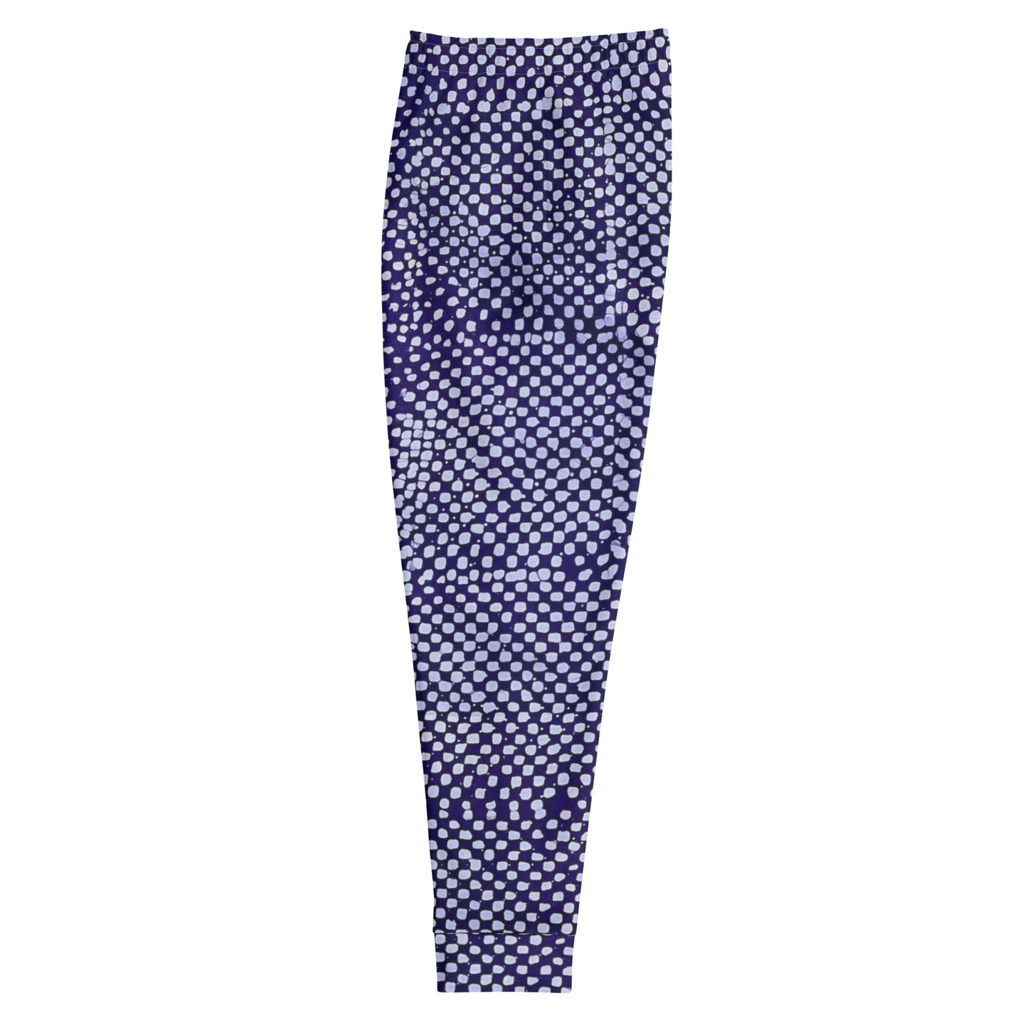 Purple And White Polka Dots Adire Men's Joggers