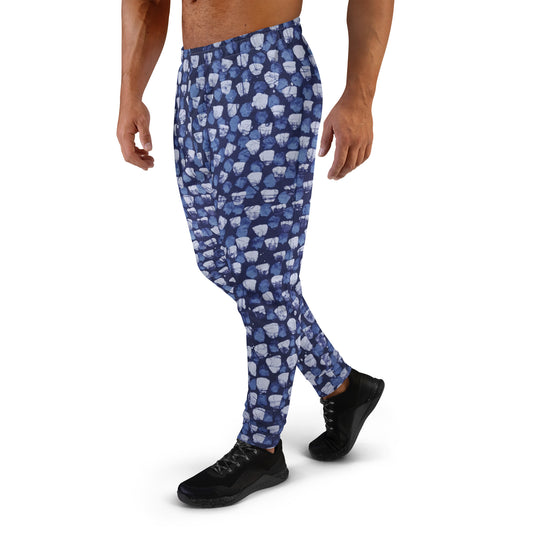 Blue Dotted Adire Men's Joggers