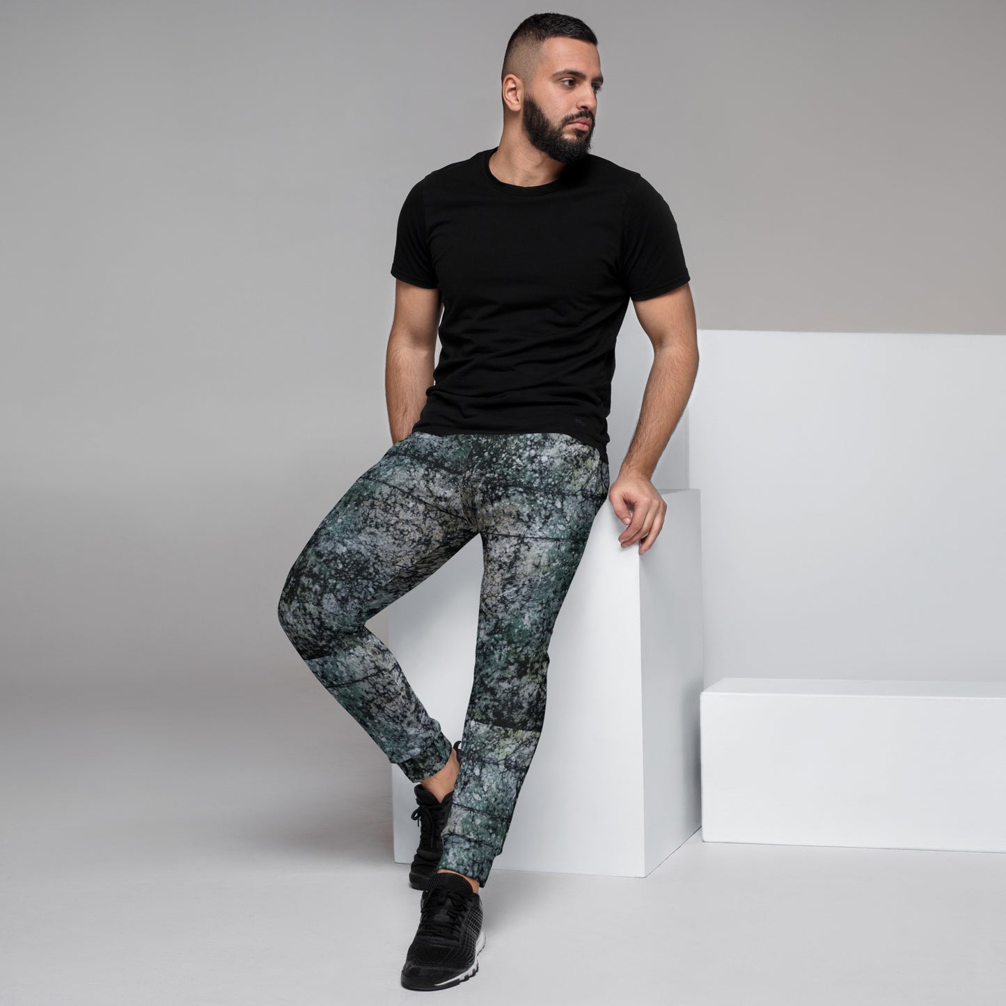 Dark Green Adire Men's Joggers