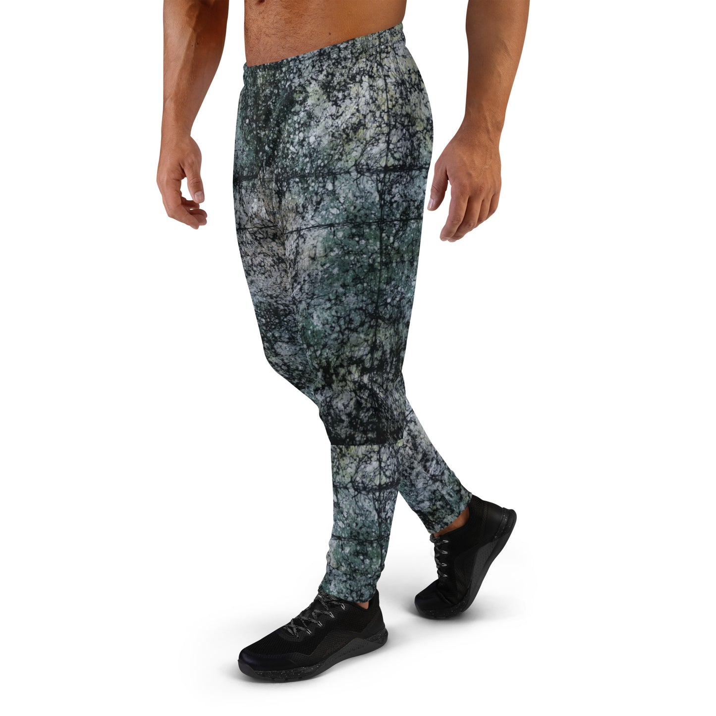 Dark Green Adire Men's Joggers