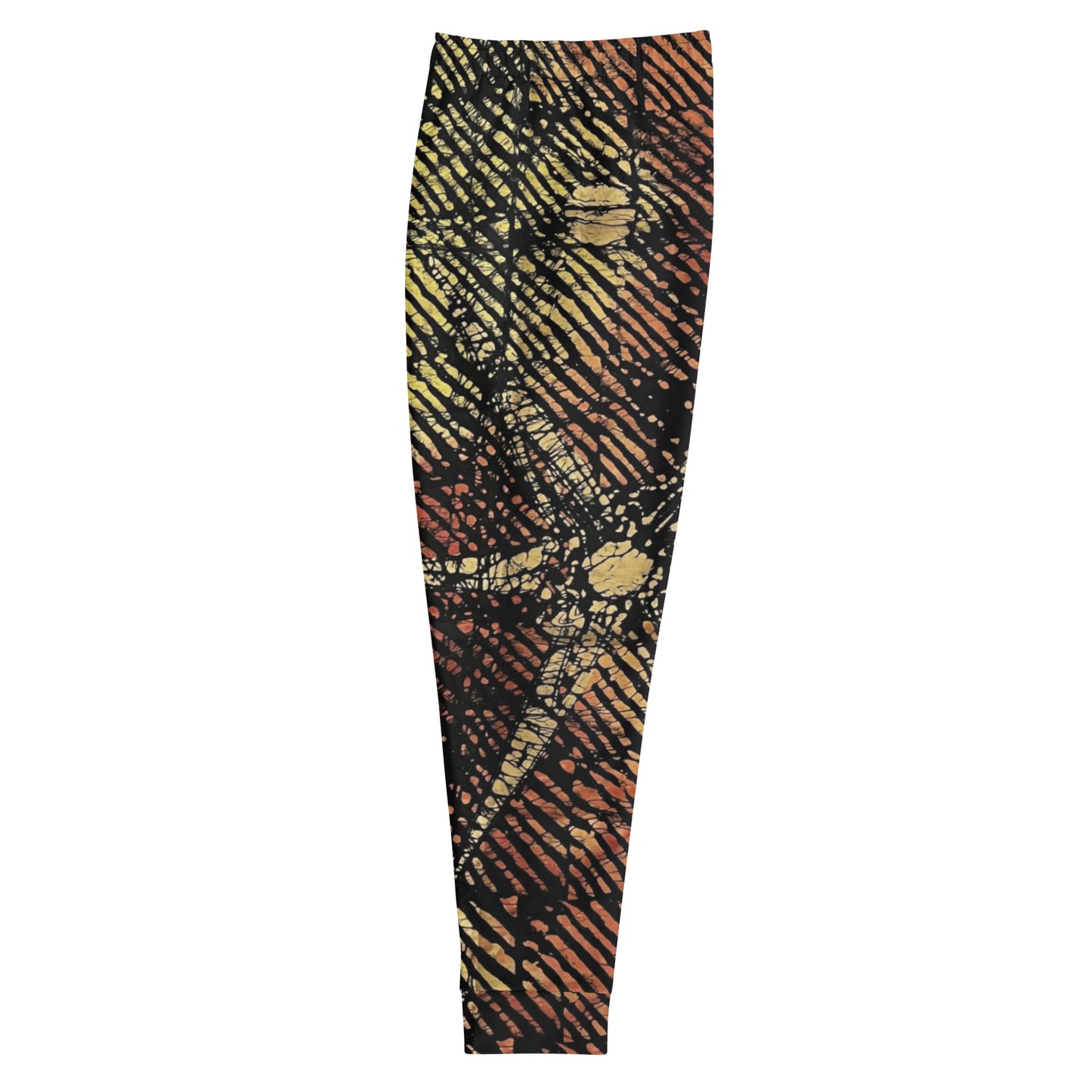 Yellow Orange Stripes Aztec Ankara Men's Joggers