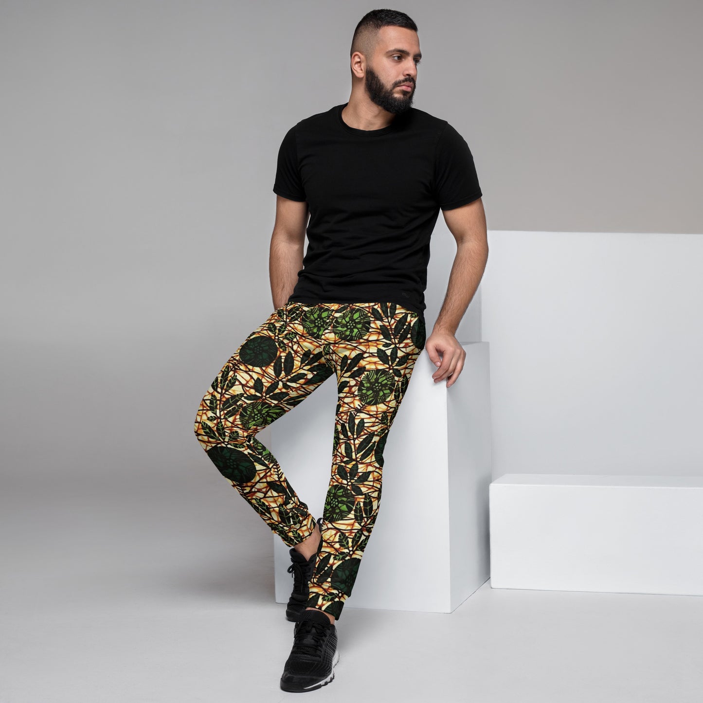 Green Leaf Wine Ankara Men's Joggers