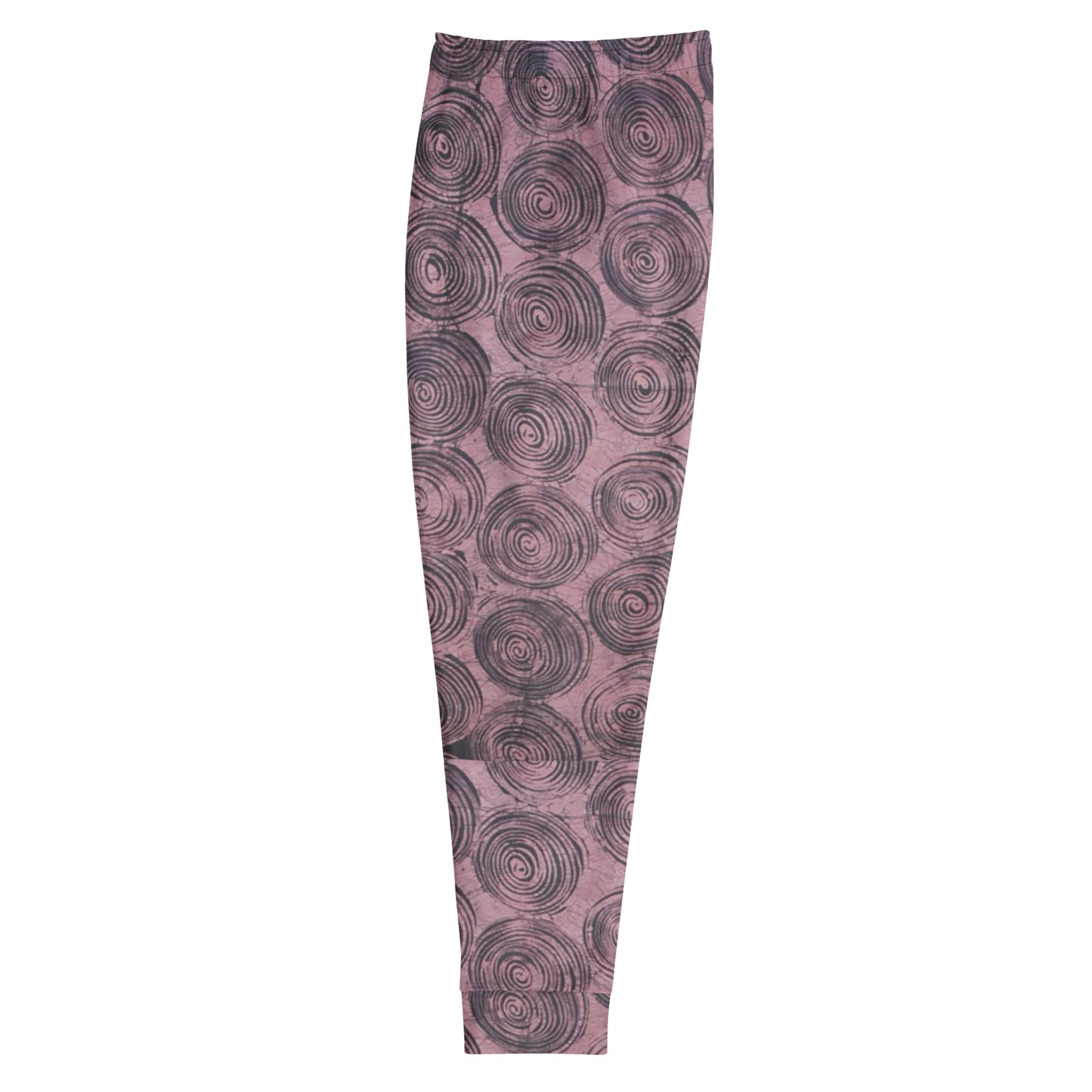 Pink And Black Swirl Adire Men's Joggers