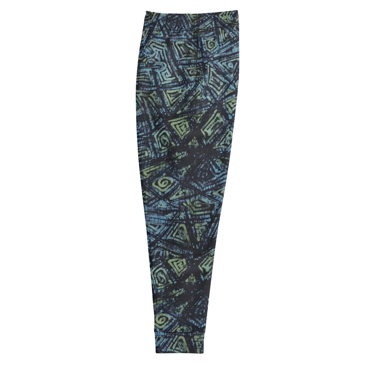 Indigo Green Turquoise Adire Men's Joggers