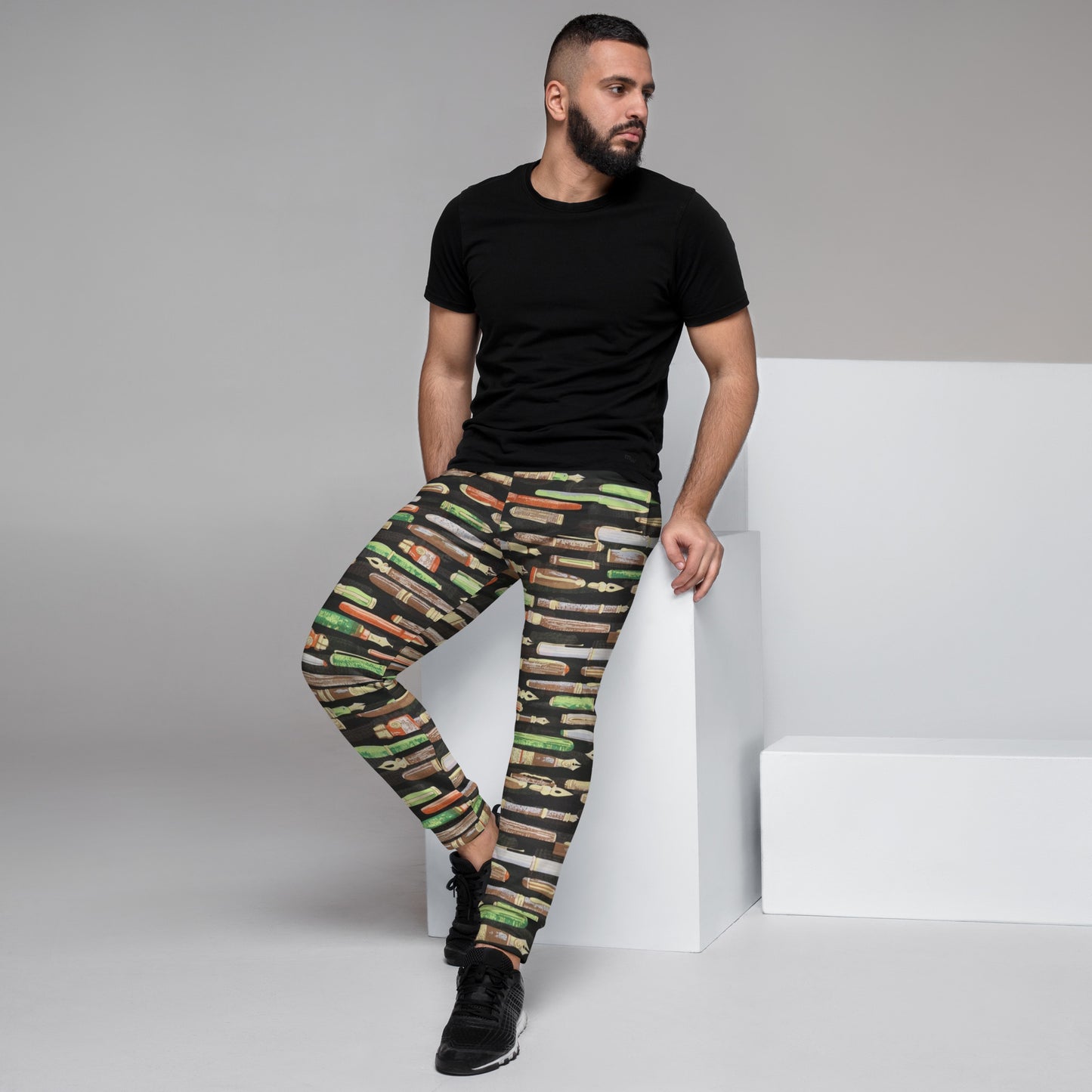 Green Pen Ankara Men's Joggers