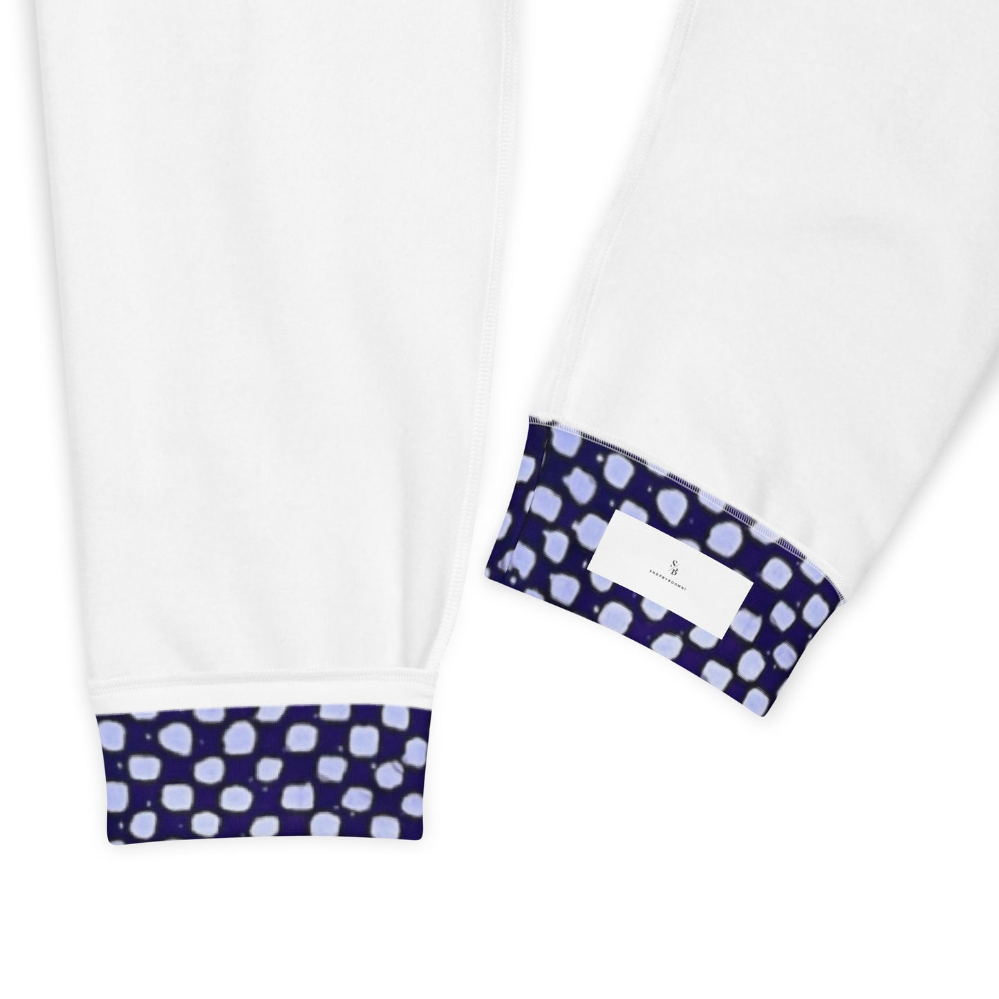 Purple And White Polka Dots Adire Men's Joggers