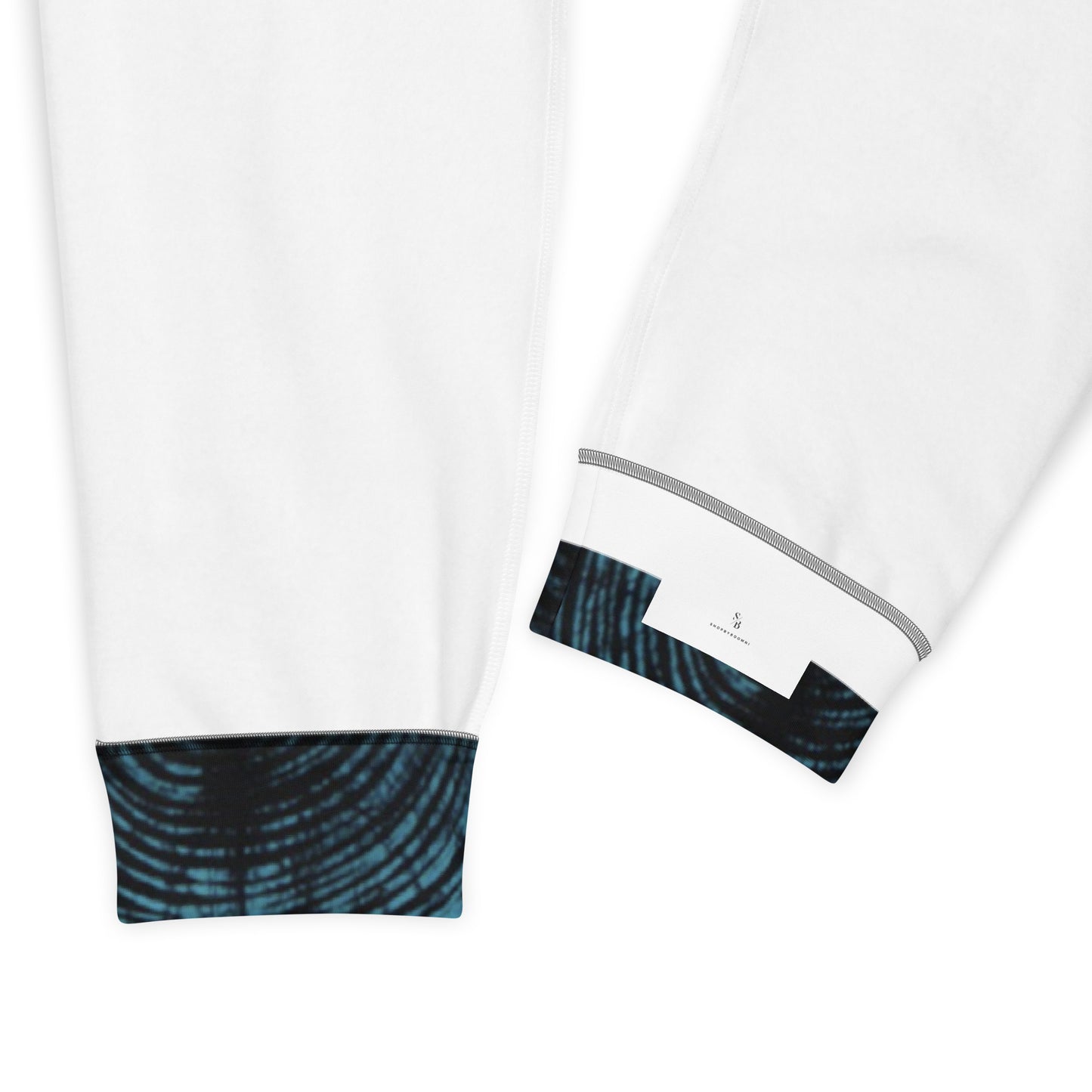 Turquoise And Black Swirl Adire Men's Joggers