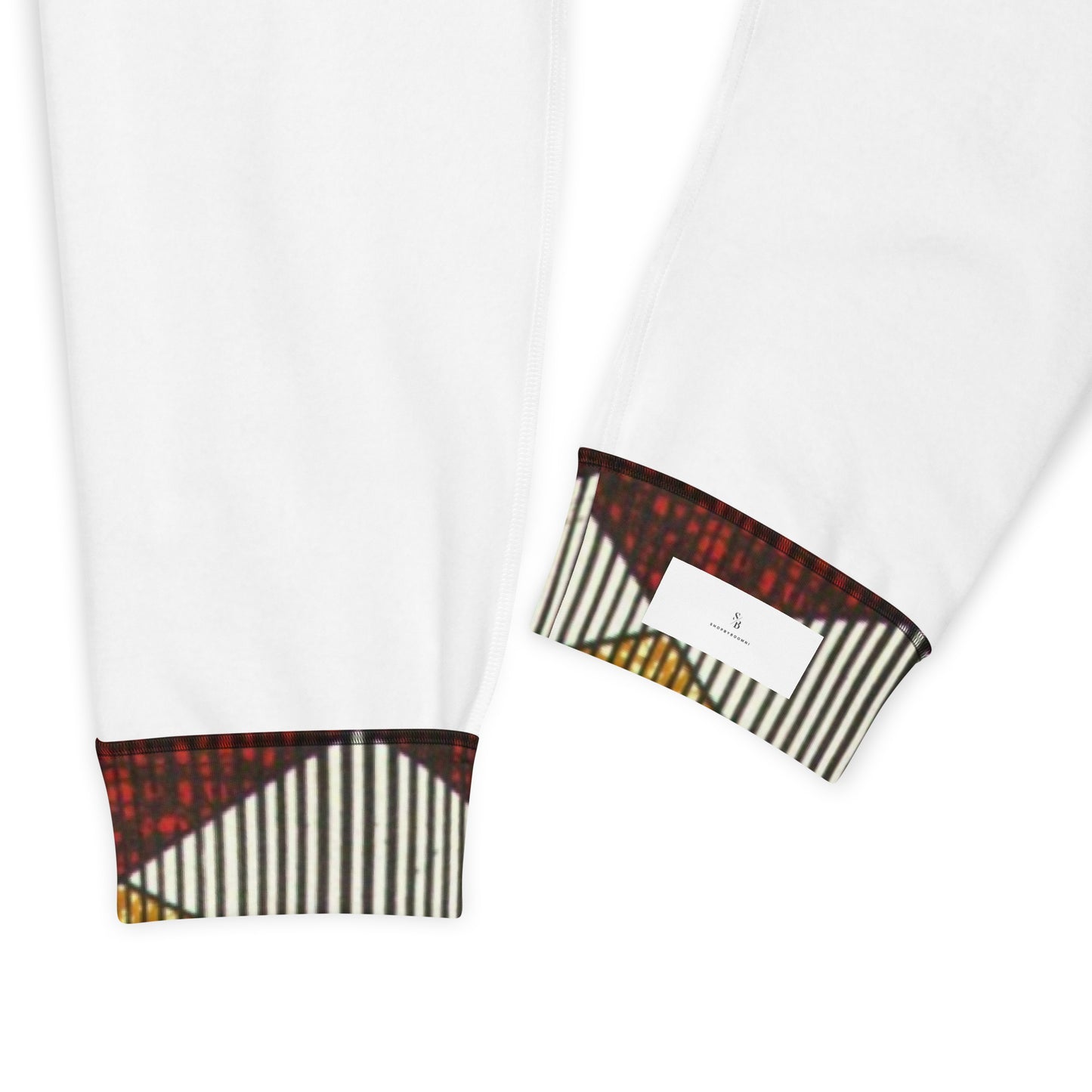 Burgundy Gold Diamond Ankara Men's Joggers